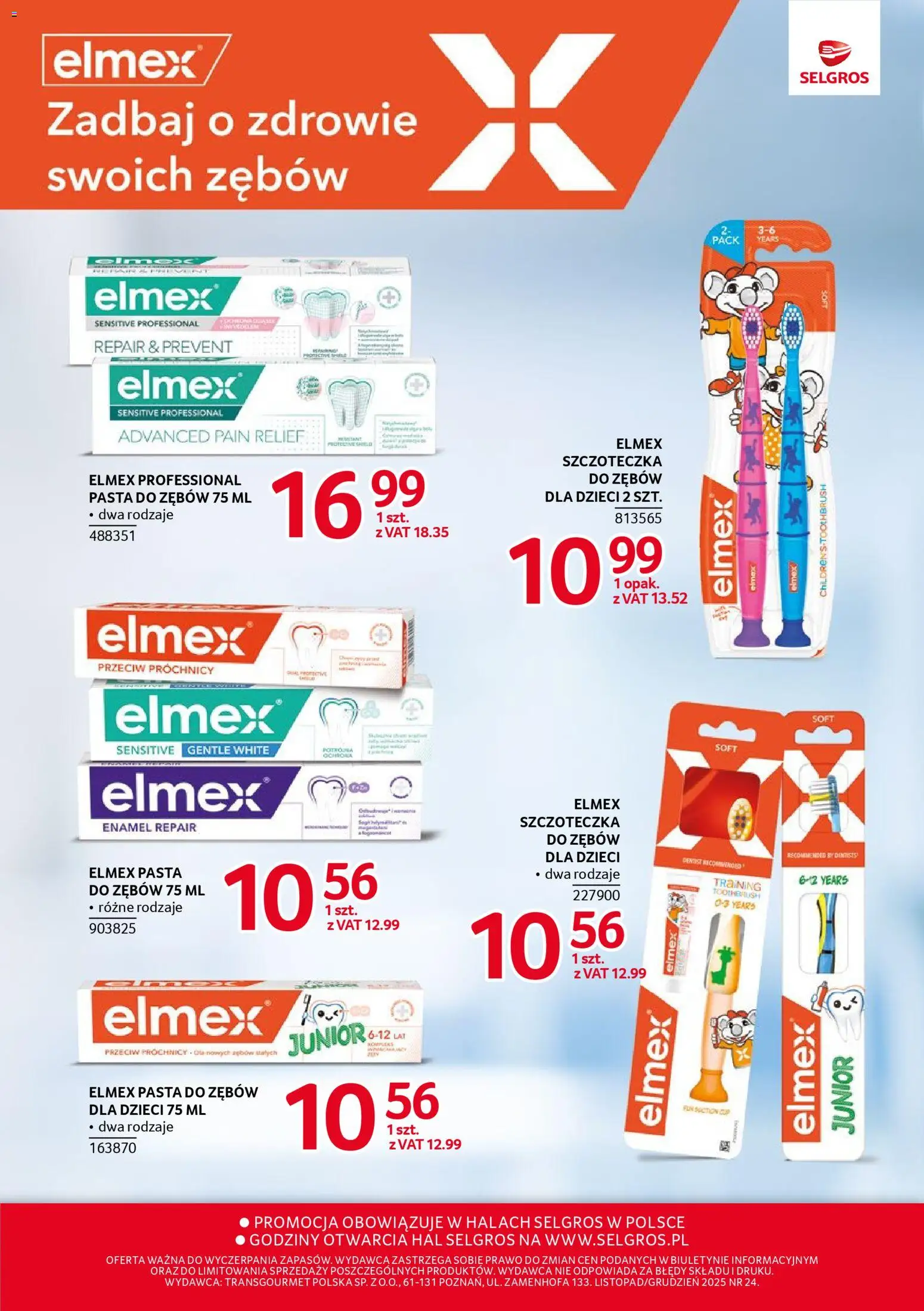 Selgros cash&carry Gazetka - Markowe produkty od 20.11.2025 | Strona: 27 | Produkty: Pasta do zębów, Szczoteczka do zębów