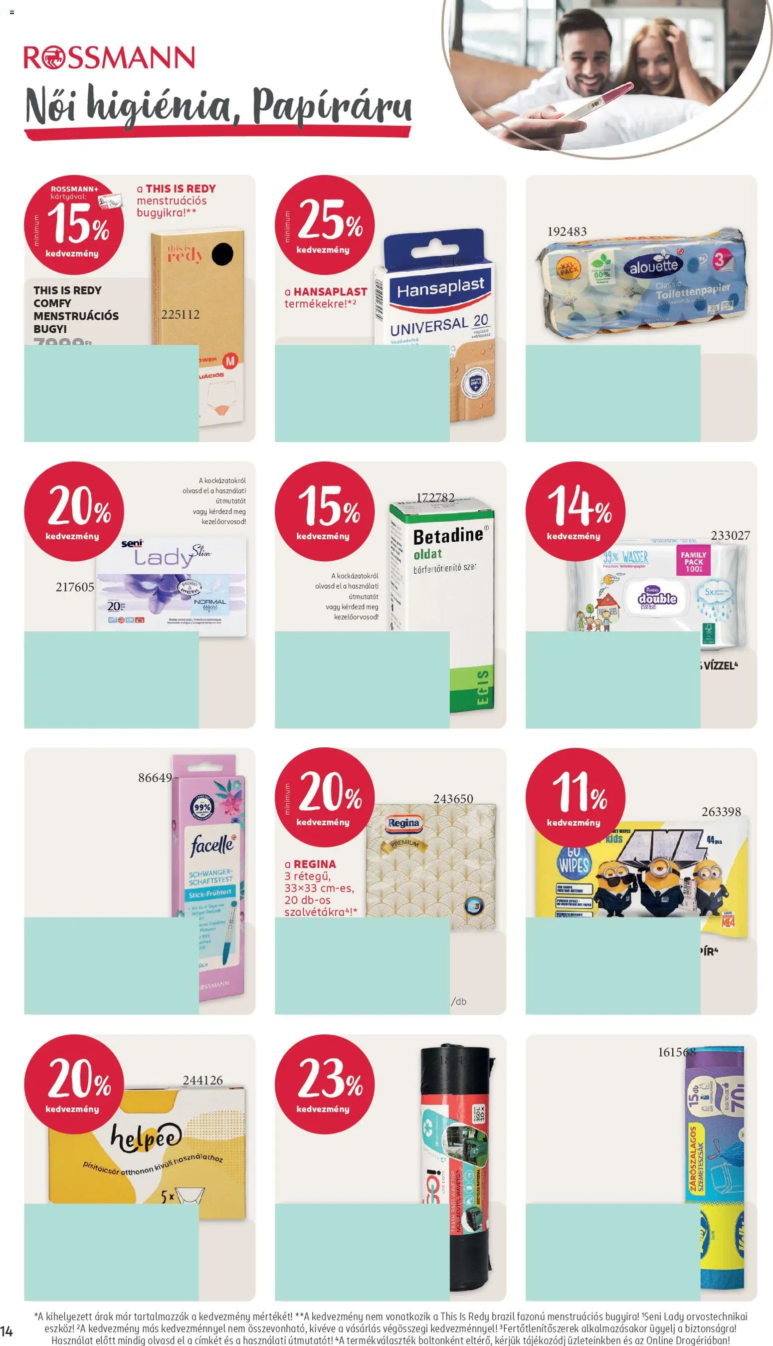 Rossmann akciós ujság - amely érvényes a következő dátumtól: 20.04.2026 | Oldal: 16 | Termékek: Szemeteszsák, Bugyi