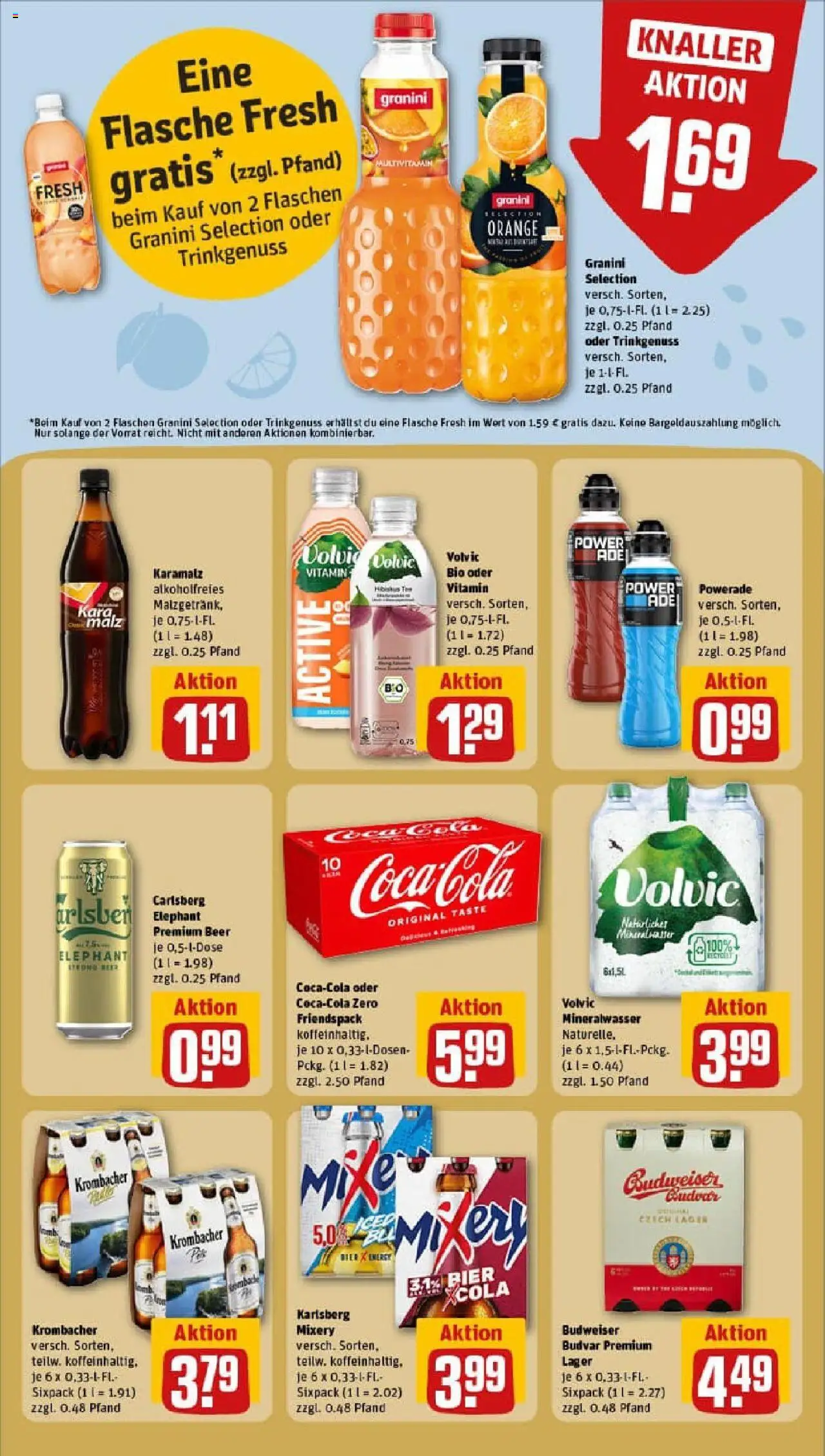 Rewe prospekt Marburg	 – gültig ab 28.09.2025 | Seite: 16 | Produkte: Coca cola, Bier, Mixery, Volvic