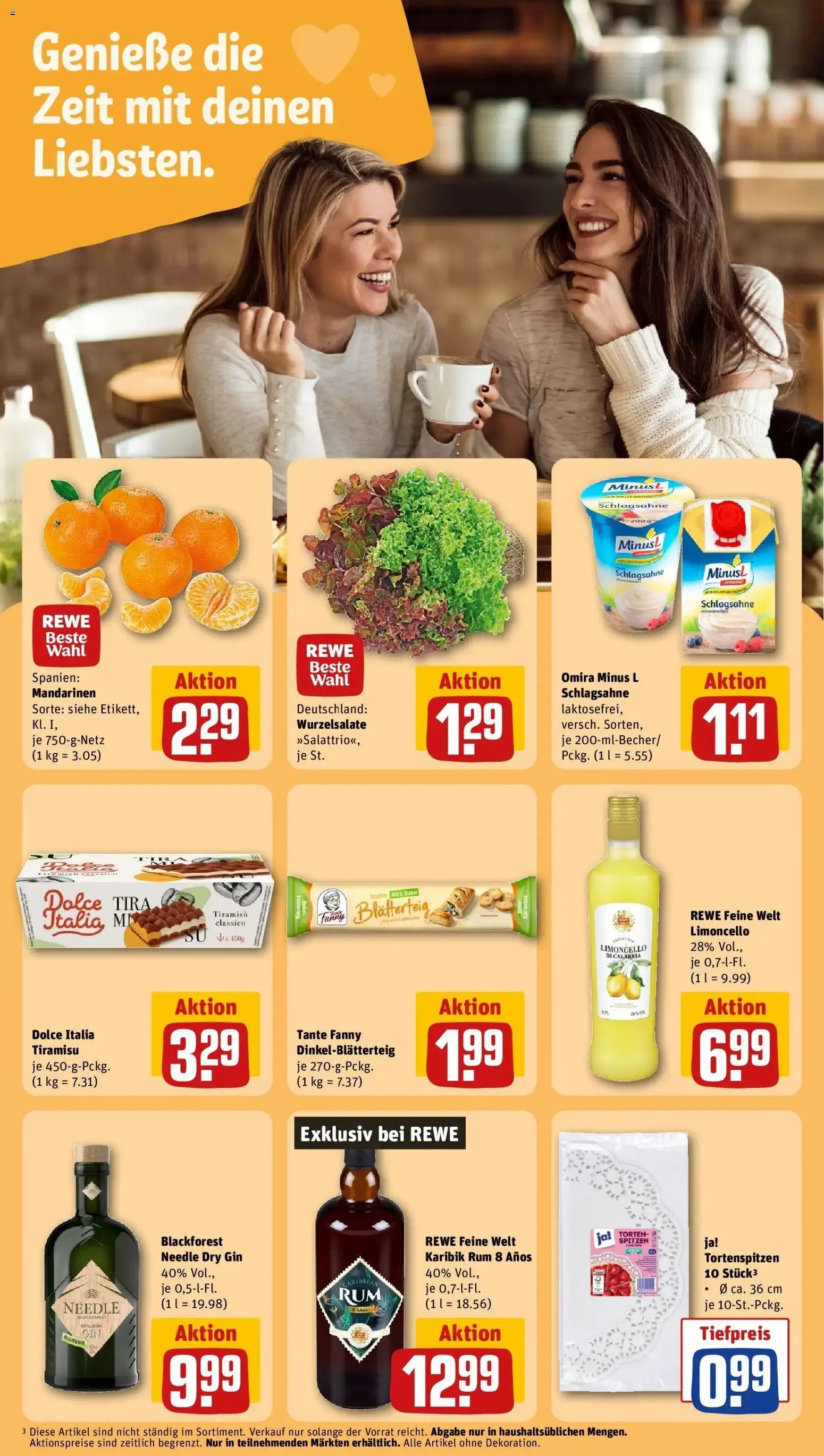 Rewe Prospekt Karlsruhe	 – gültig ab 15.03.2026 | Seite: 16 | Produkte: Schlagsahne, Rum, Mandarinen, Gin