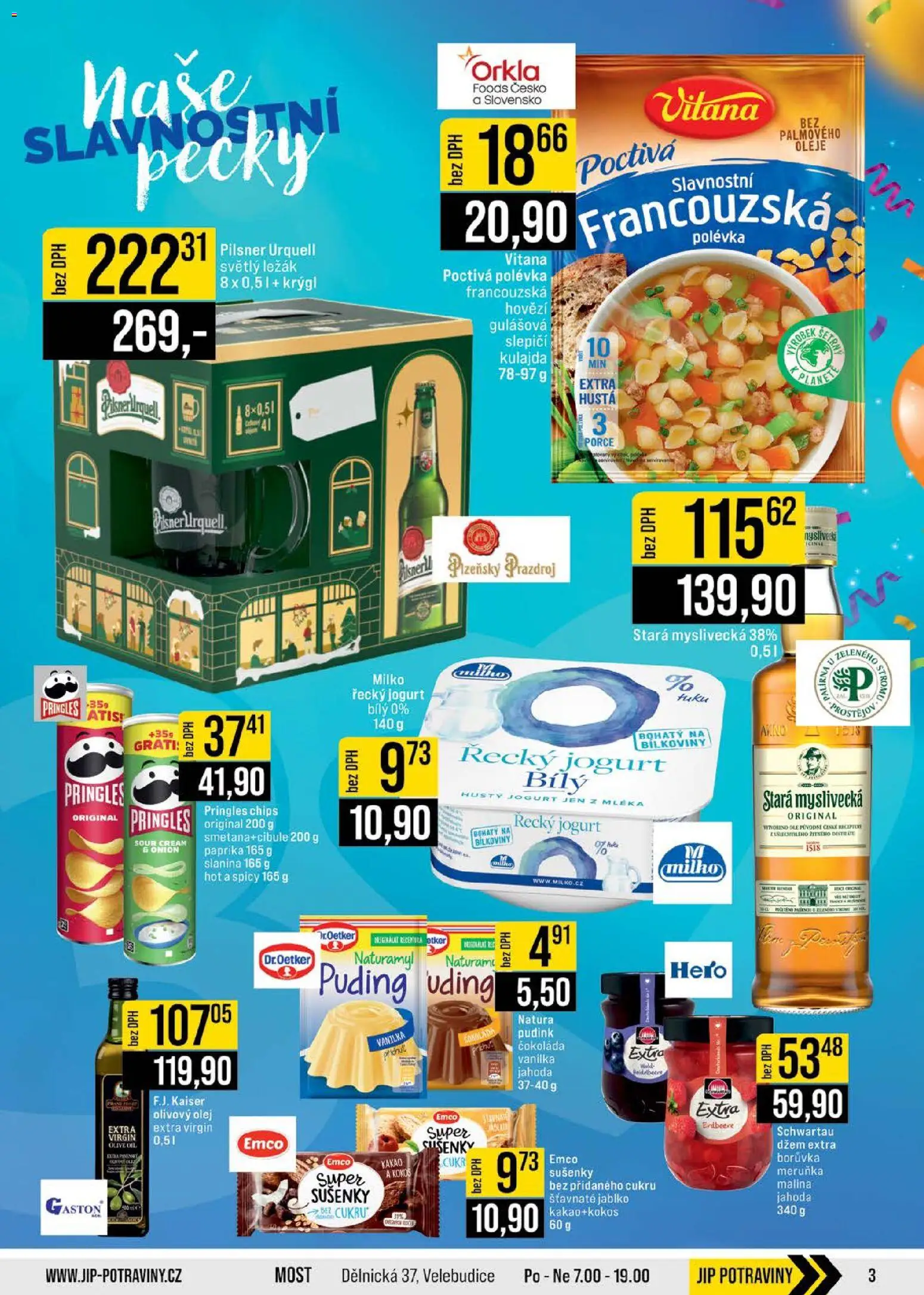 Jip leták - Cash & Carry od 19.11.2025 | Strana: 3 | Produkty: Řecký jogurt, Hovězí, Olej, Cukr