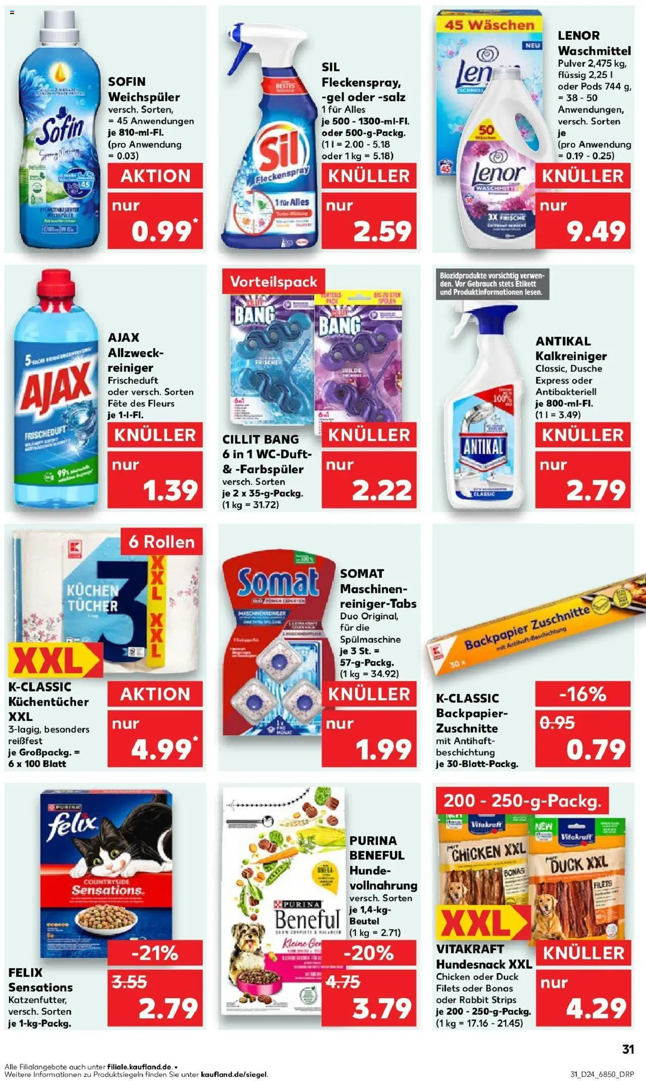 Kaufland prospekt Dingolfing	 - gültig ab dem 11.06.2025 | Seite: 31 | Produkte: Katzenfutter, Waschmittel, Salz, Kuchen