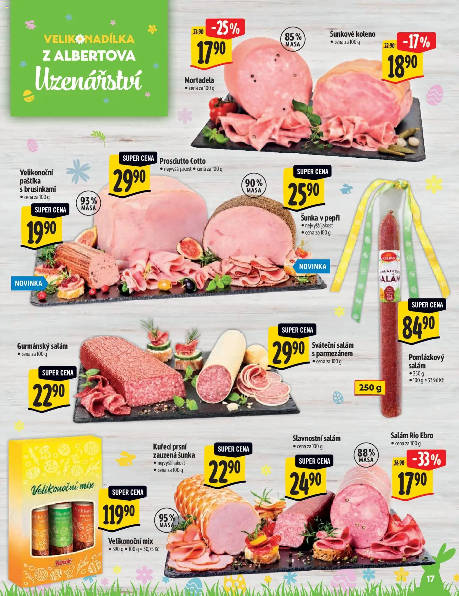 Albert katalog - Hypermarket od 25.03.2026 | Strana: 17 | Produkty: Salám, Prosciutto, Paštika, Cotto