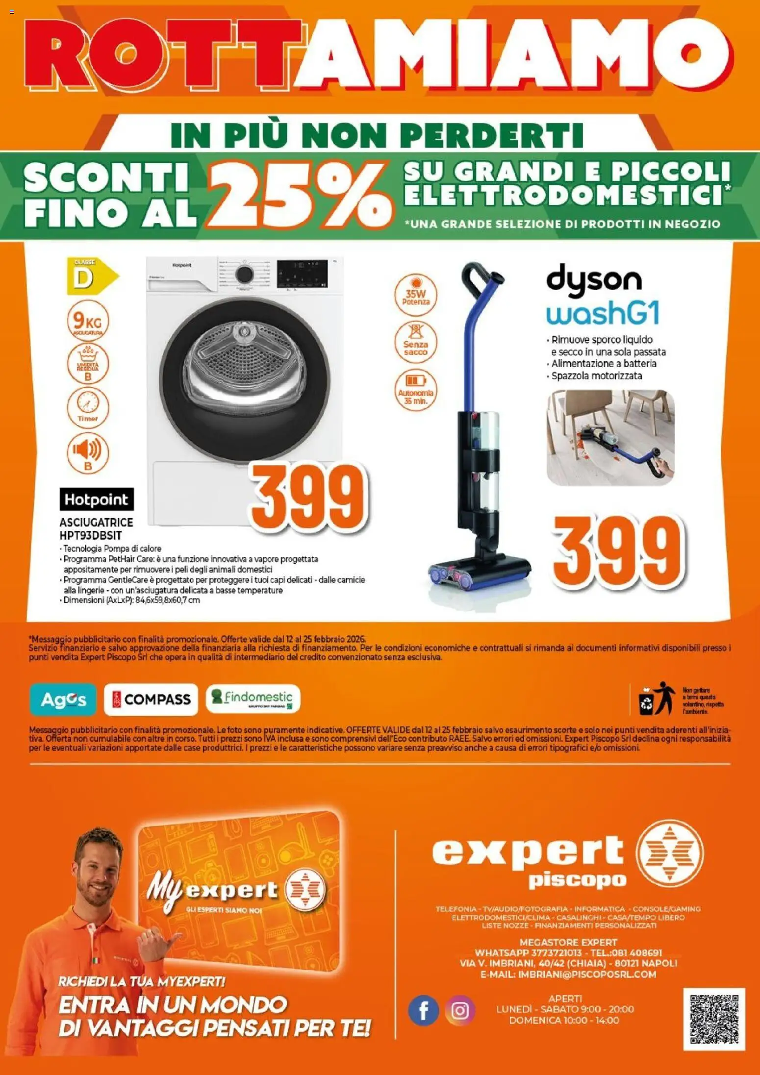 Volantino Expert del 12.02.2026 | Pagina: 16 | Prodotti: Spazzola, Asciugatrice, Batteria, Terra