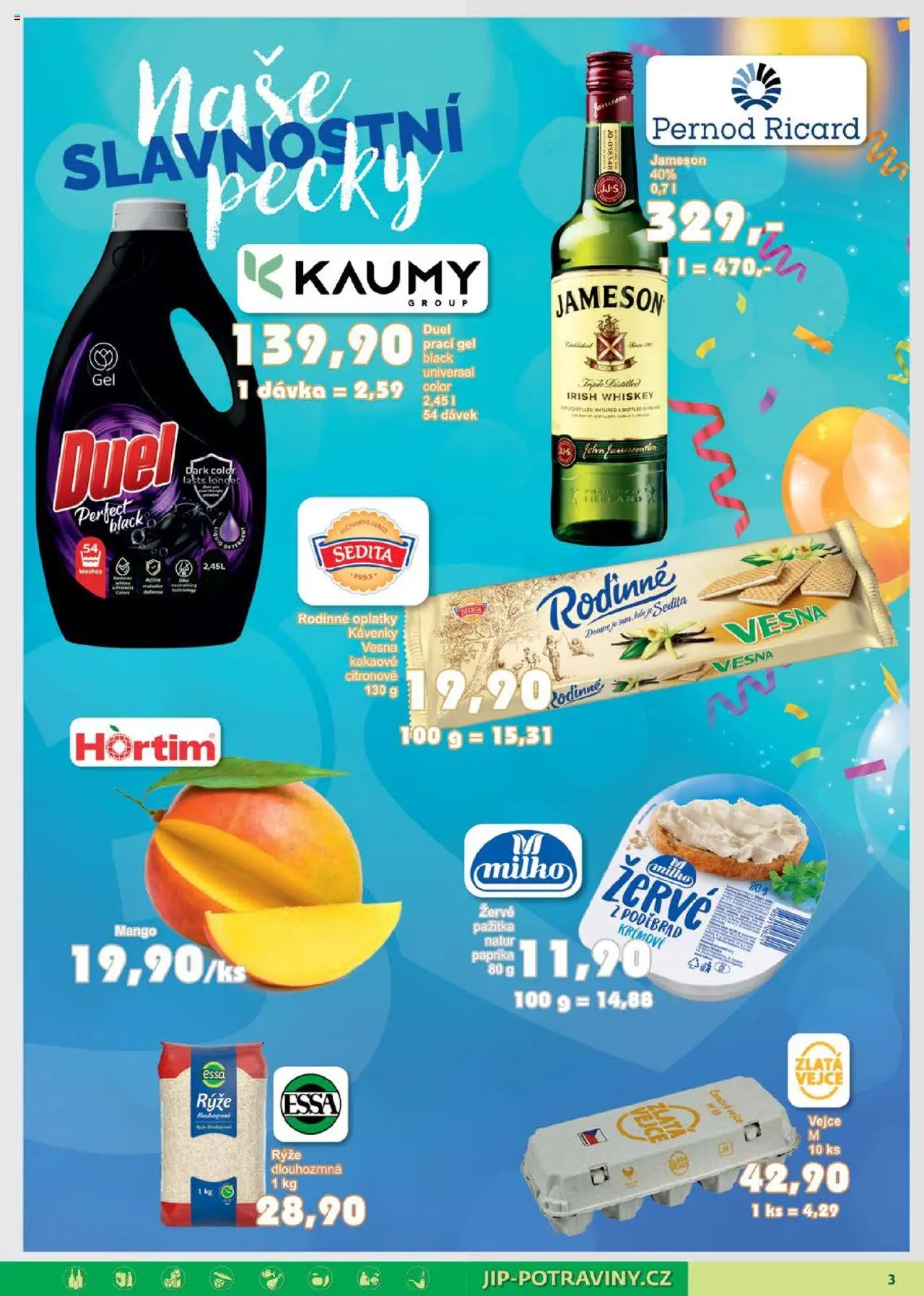 Jip leták od 13.08.2025 | Strana: 3 | Produkty: Prací gel, Jameson, Žervé, Oplatky