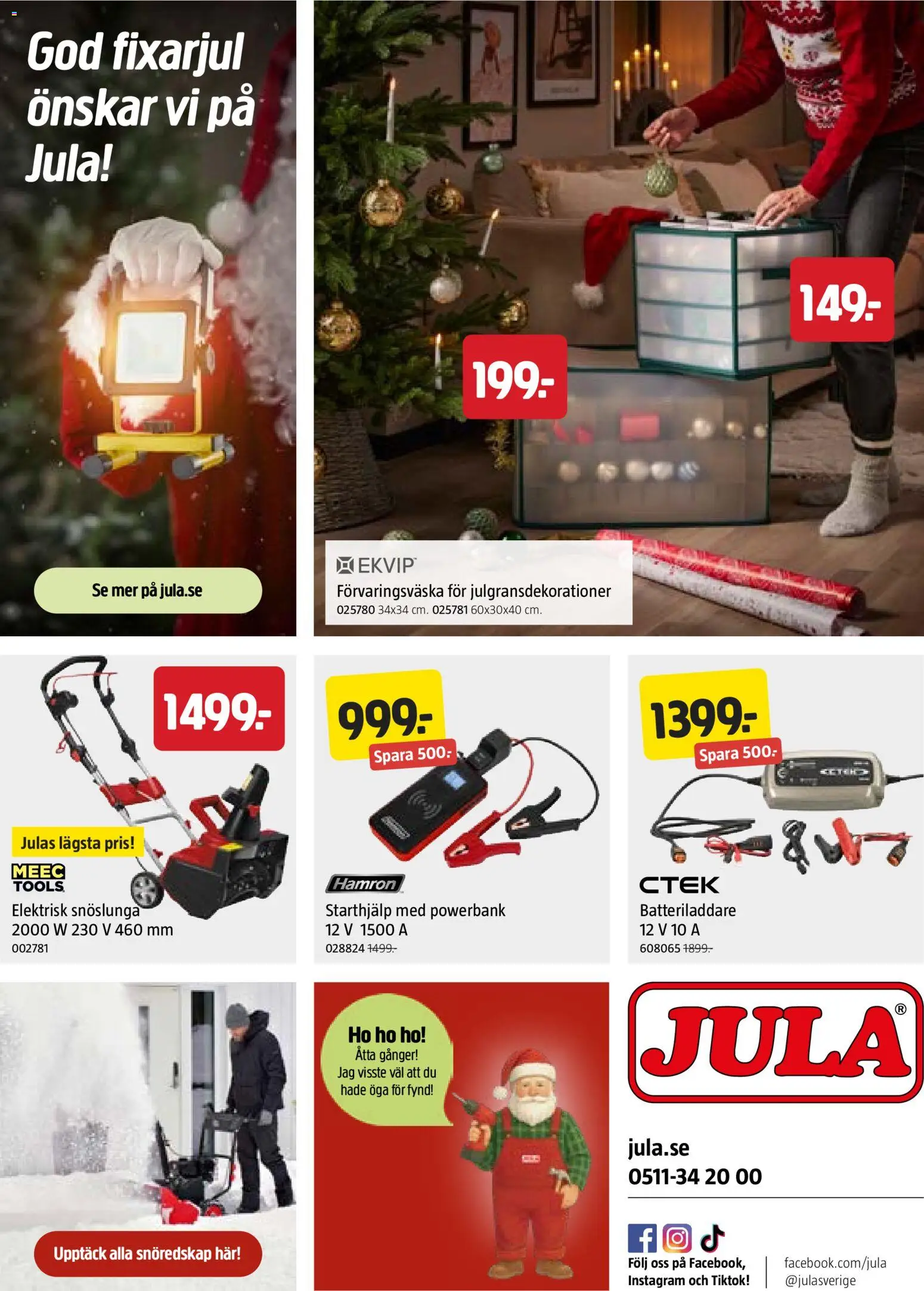 Jula reklamblad aktuell från 02.12.2025 | Sida: 26 | Produkter: Snöslunga, Powerbank
