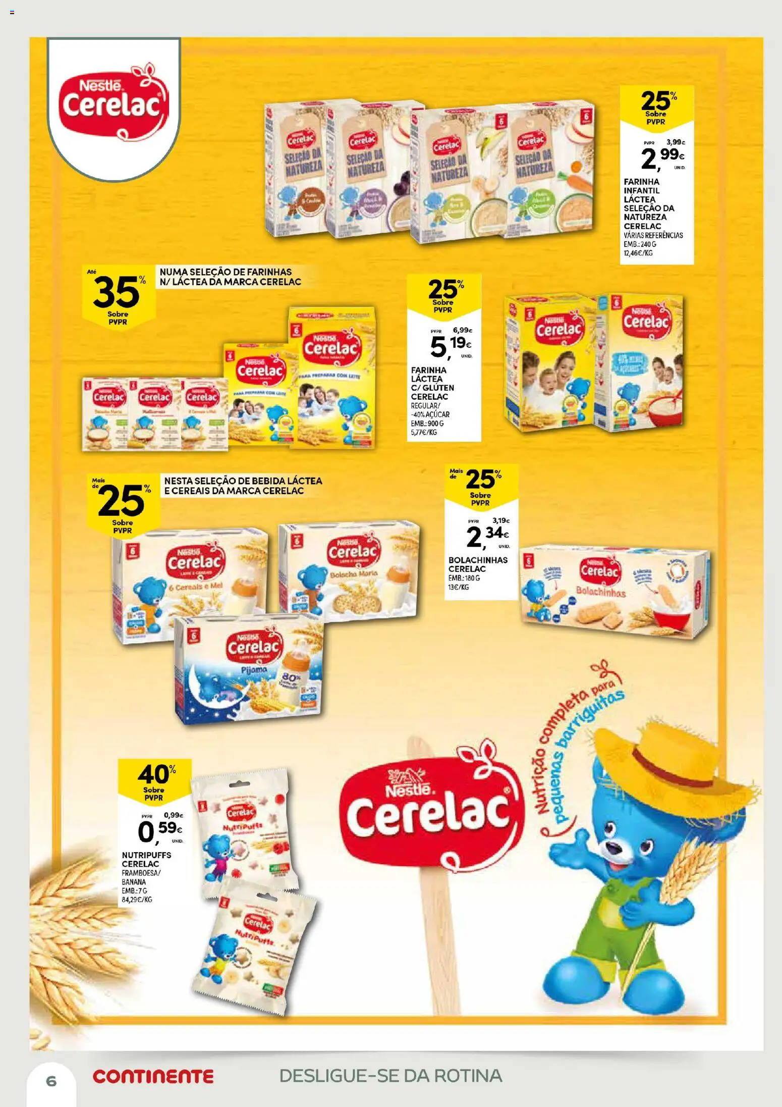 Continente Açores Momentos de pausa │ válido de 21.04.2026 | Página: 6 | Produtos: Banana, Nestlé, Cereais, Bebida