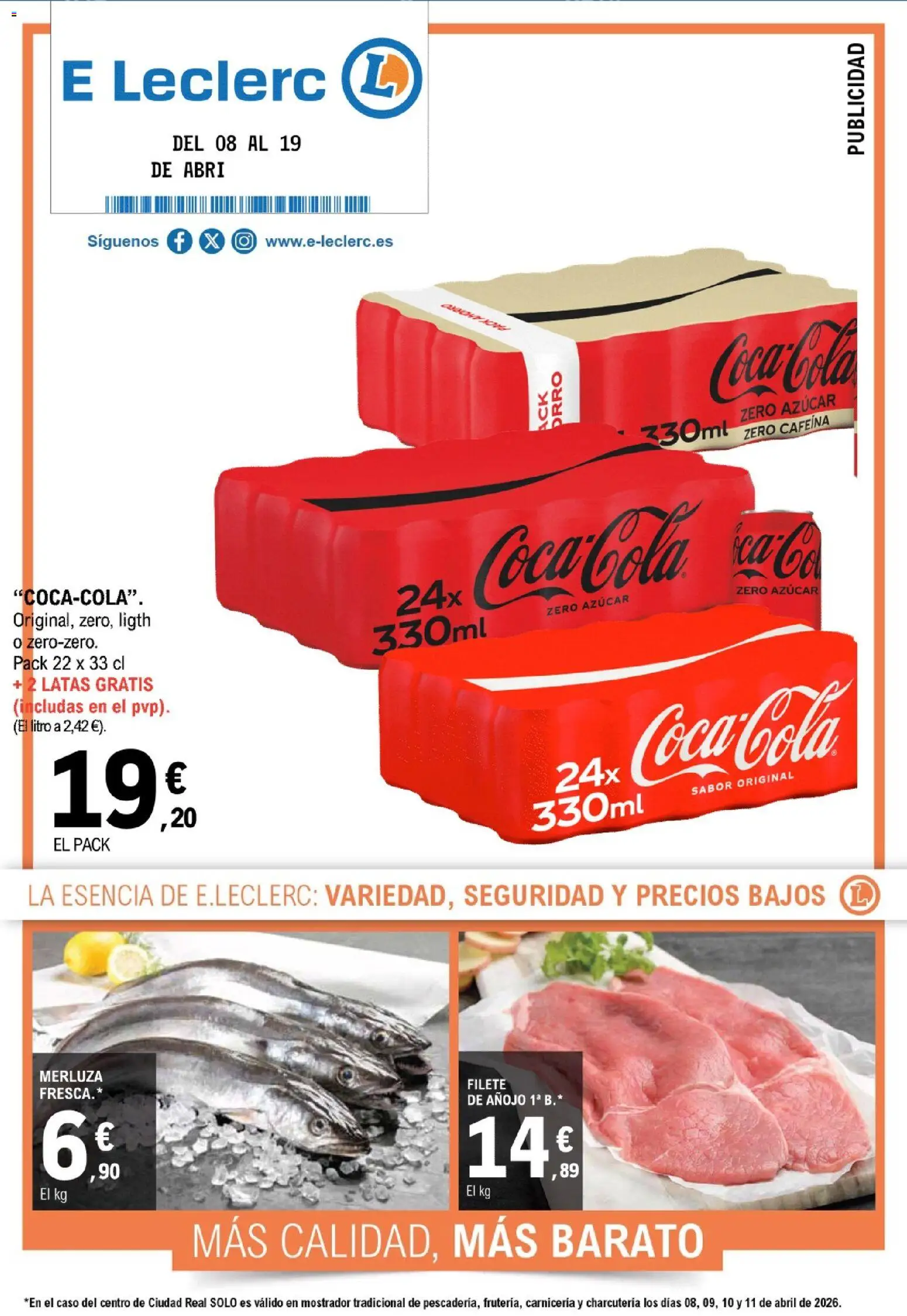 E.Leclerc folleto │ válido desde el 08.04.2026 | Página: 1 | Productos: Filete
