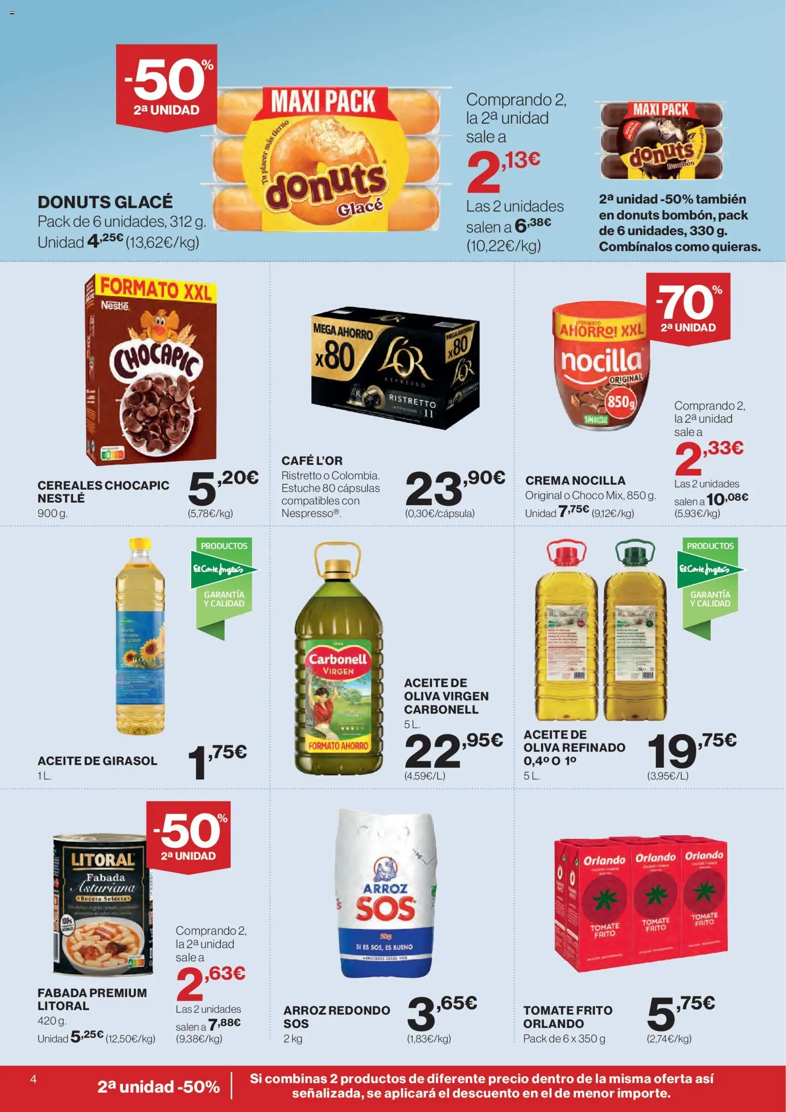 Hipercor catálogo │ válido desde el 12.02.2026 | Página: 4 | Productos: Café, Cereales, Crema, Aceite de girasol