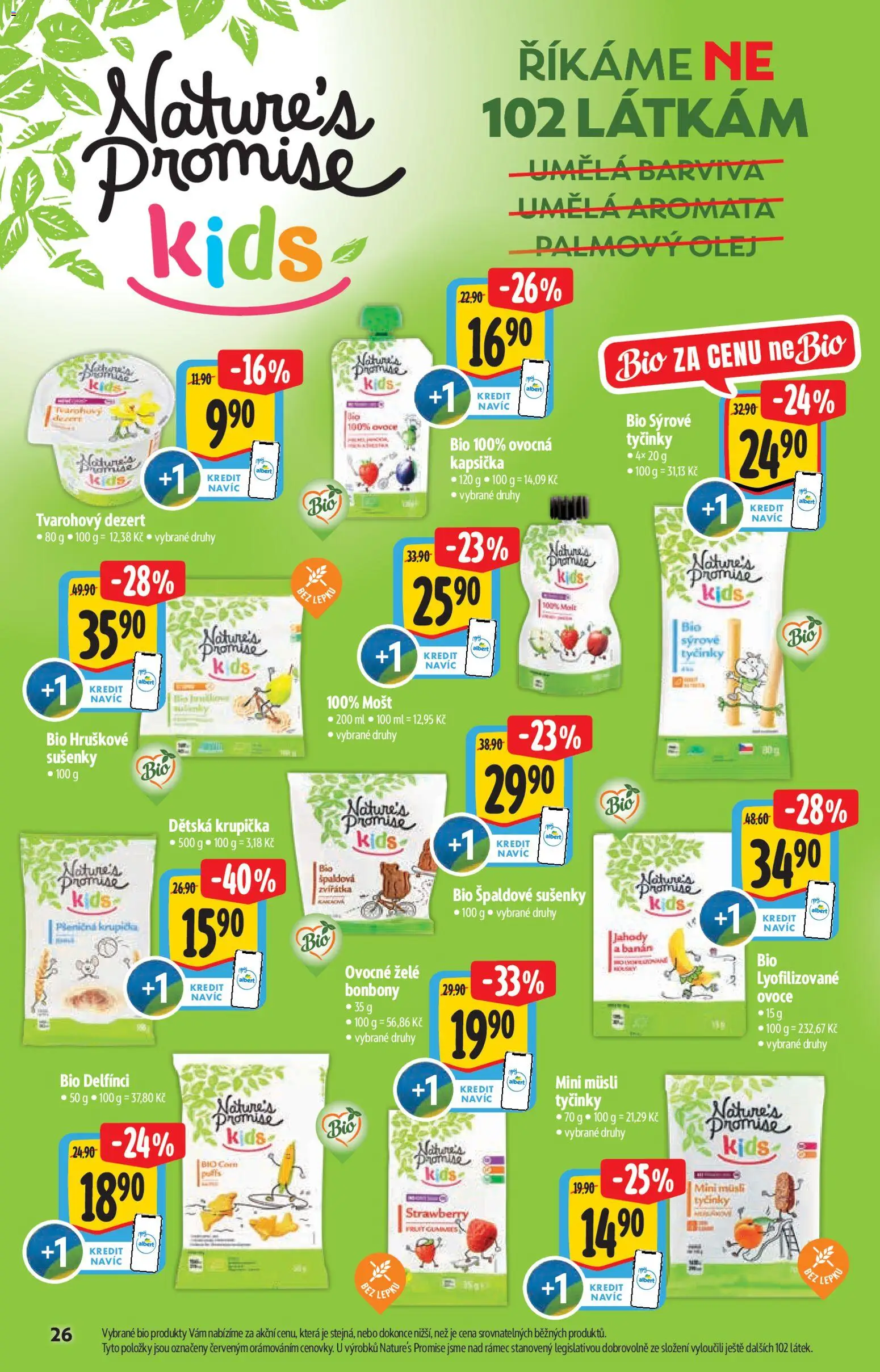 Albert katalog - Supermarket od 14.01.2026 | Strana: 26 | Produkty: Tyčinky, Banán, Müsli, Sušenky