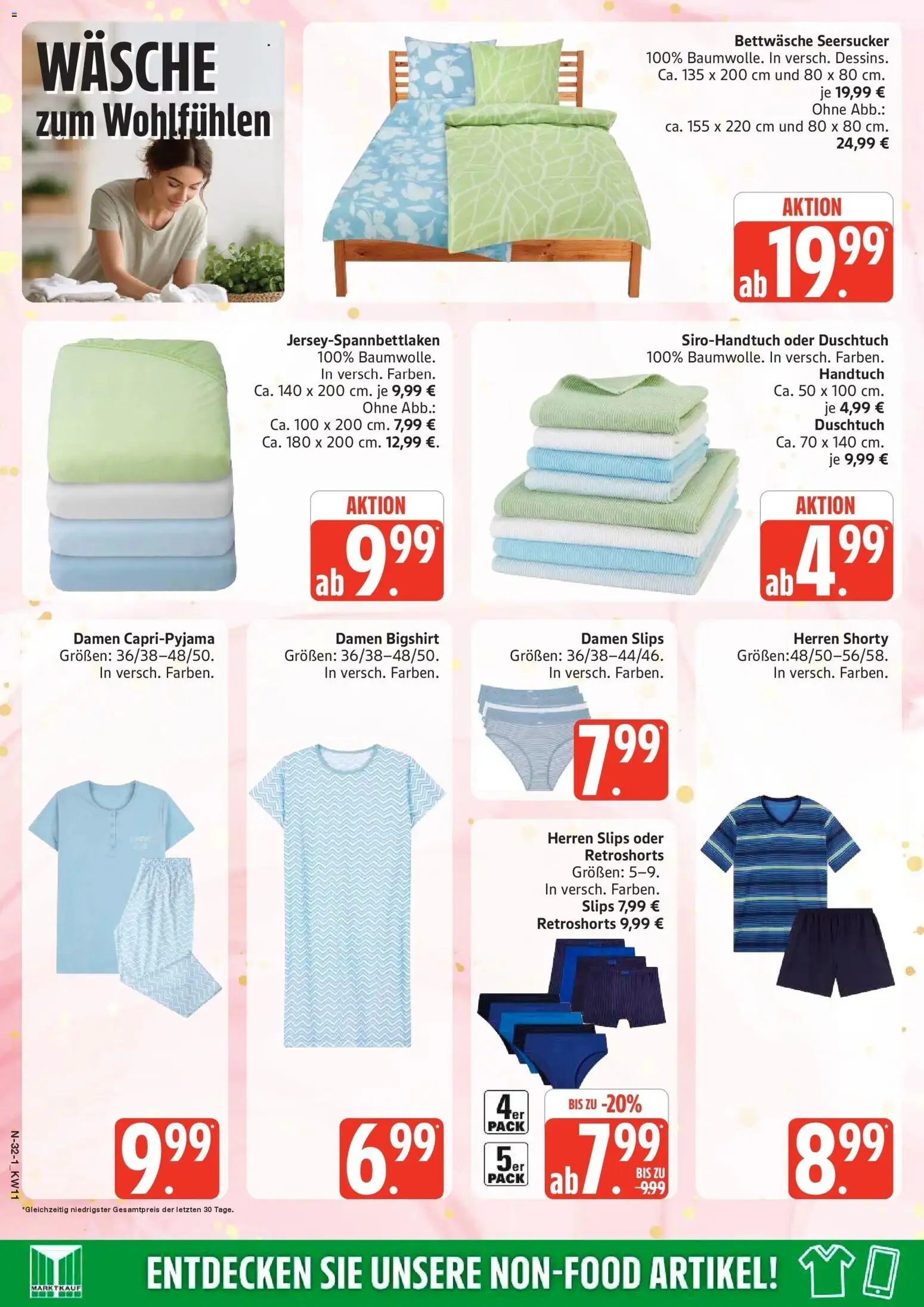 Marktkauf Prospekt Cuxhaven – gültig ab 09.03.2026 | Seite: 32 | Produkte: Bettwäsche