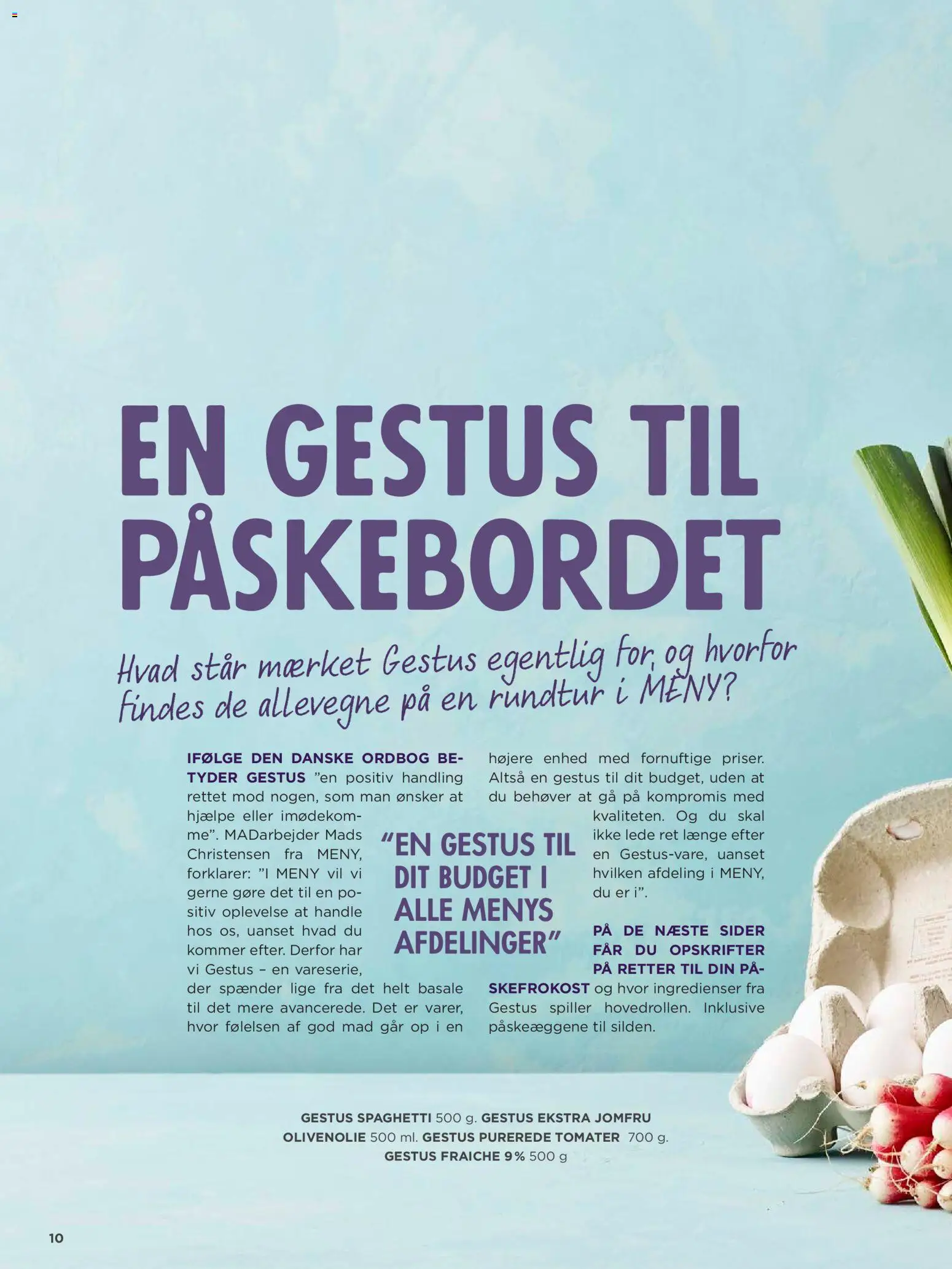 Meny tilbudsavis – gyldig fra 20.03.2026 | Side: 10 | Produkter: Tomater, Spaghetti, Olivenolie, Søm