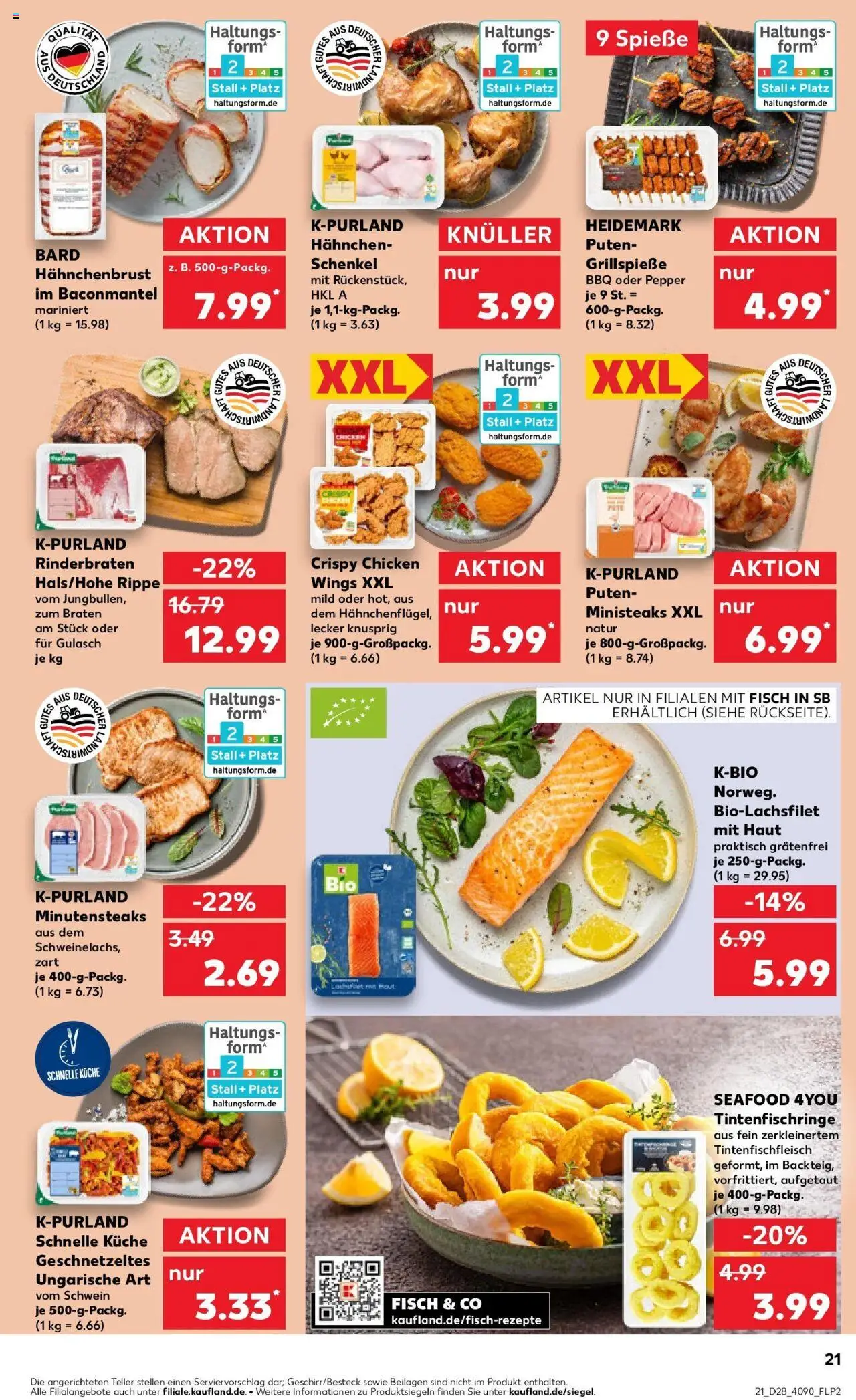 Kaufland prospekt Amberg	 - gültig ab dem 13.07.2025 | Seite: 36 | Produkte: Küche, Fisch, Gulasch, Hahnchenbrust