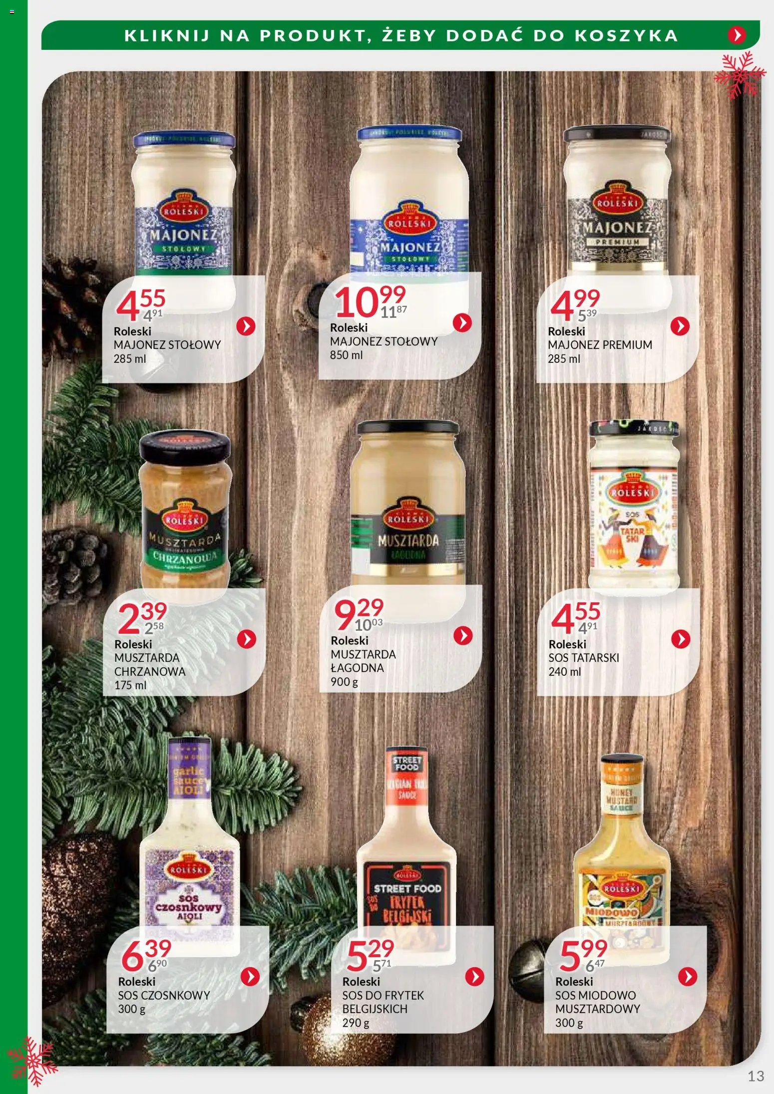 Eurocash Gazetka - Oferta Handlowa MR Południowy Wschód od 24.11.2025 | Strona: 13 | Produkty: Sos tatarski, Musztarda, Majonez, Sos