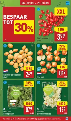 Aldi - Folder week 10 - Voorbeeld van een folder van Aldi, geldig van 02.03.2026 | Pagina: 5 | Producten: Bloemkool, Spinazie