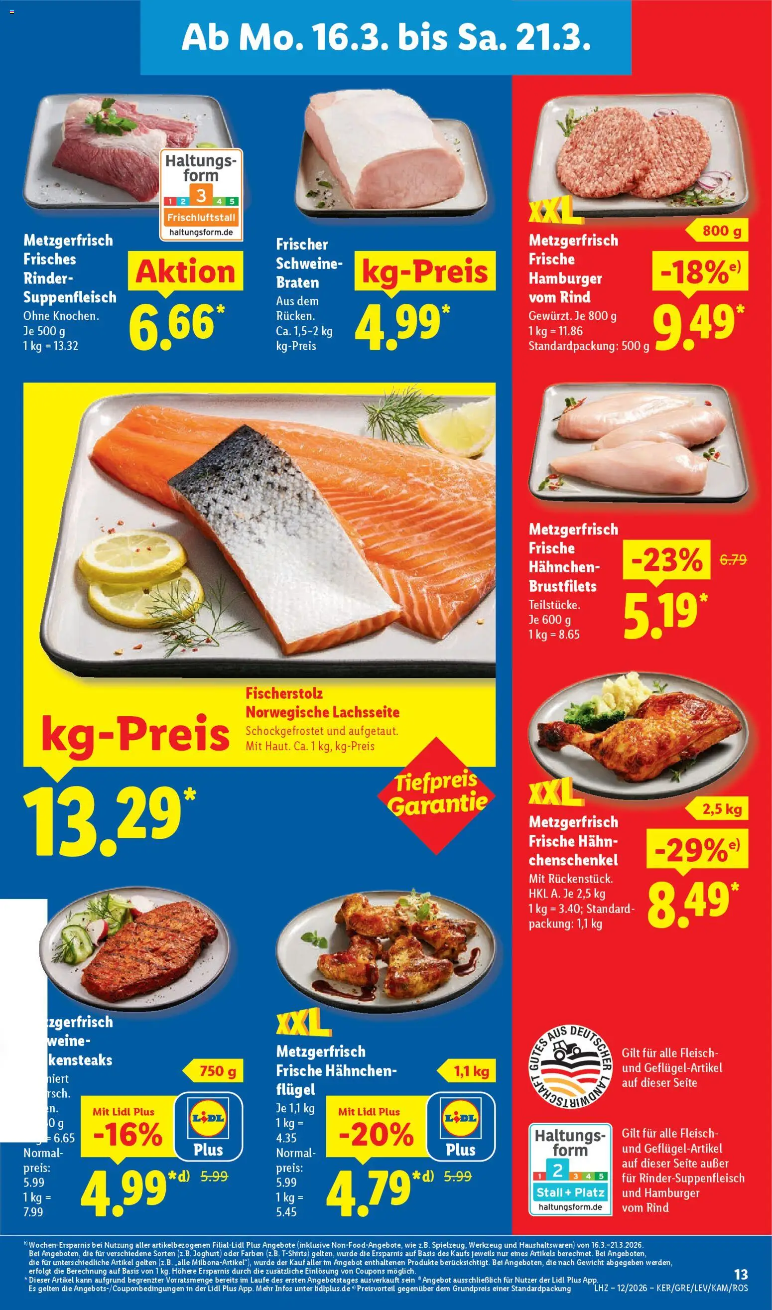 Lidl Prospekt Prenzlau – gültig ab 16.03.2026 | Seite: 27 | Produkte: Gewicht, Hahnchen, Joghurt, Suppenfleisch