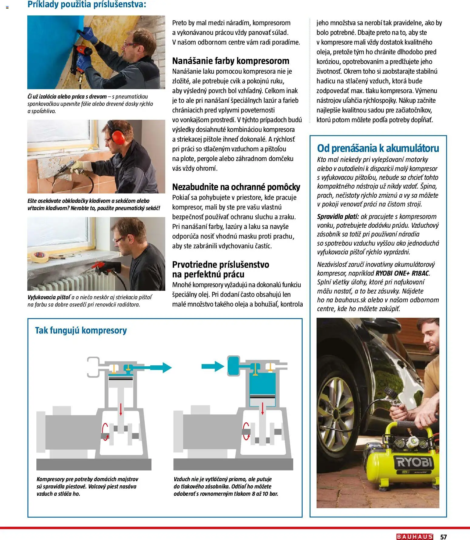 Nové Bauhaus akcie – leták je platný od 26.01.2026 | Strana: 57 | Produkty: Kompresor, Striekacia pištol
