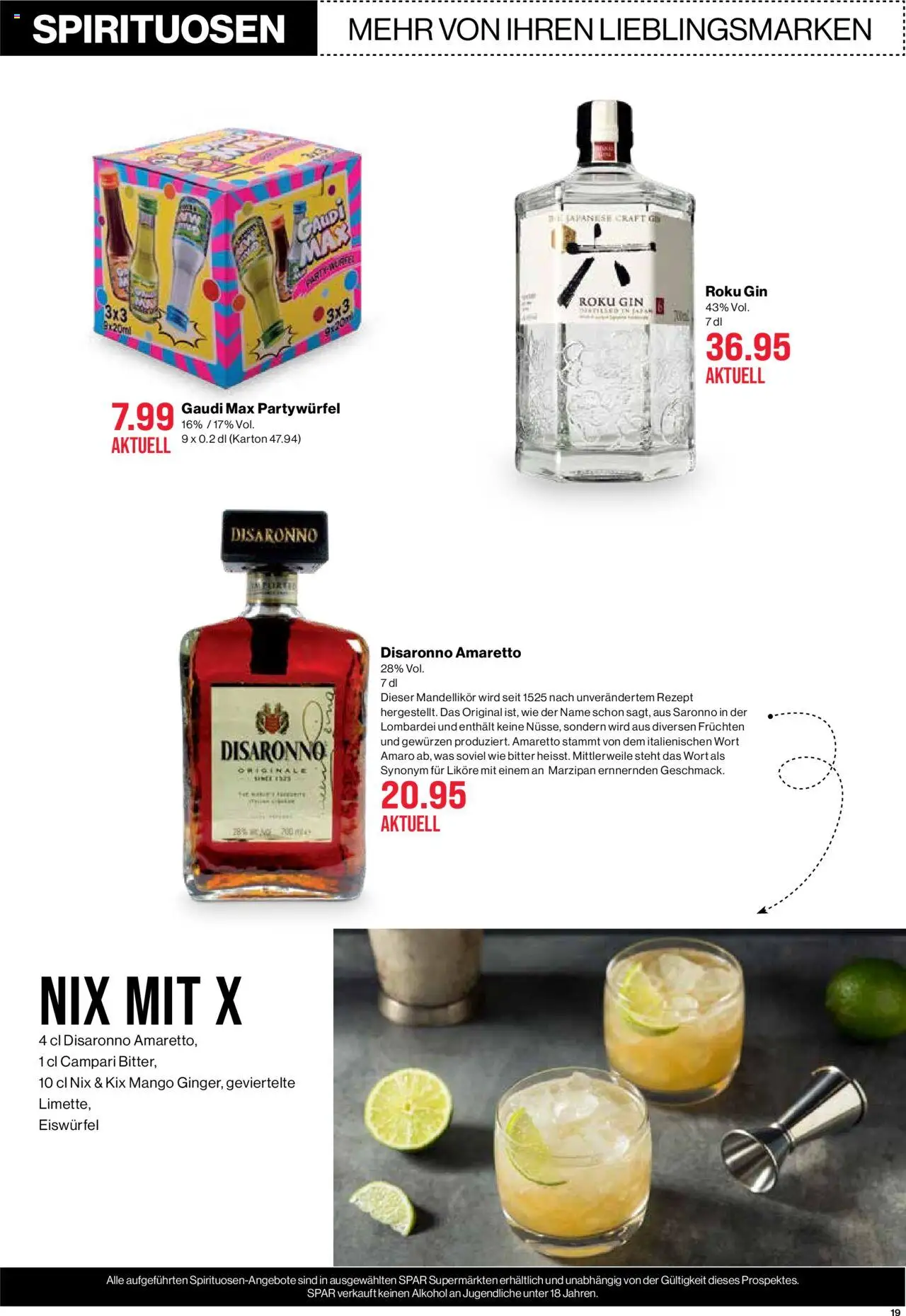 SPAR Aktionen ab 07.08.2025 | Seite: 19 | Produkte: Gin, Mango