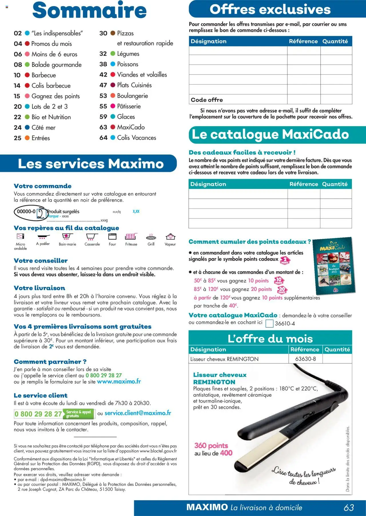  | Page: 63 | Produits: Téléphone, Friteuse, Lisseur, Couverture