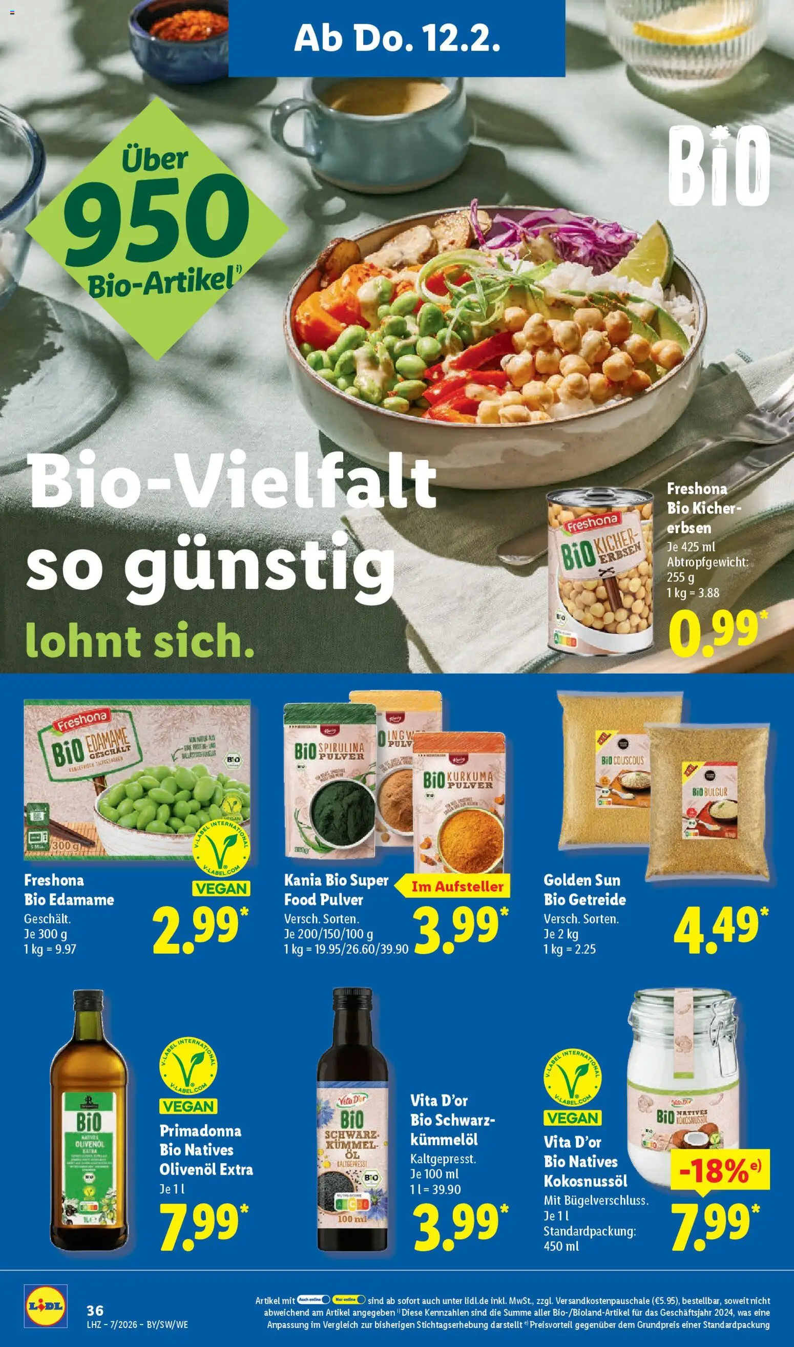 Lidl Prospekt Hilders – gültig ab 09.02.2026 | Seite: 56 | Produkte: Olivenol, Getreide, Erbsen