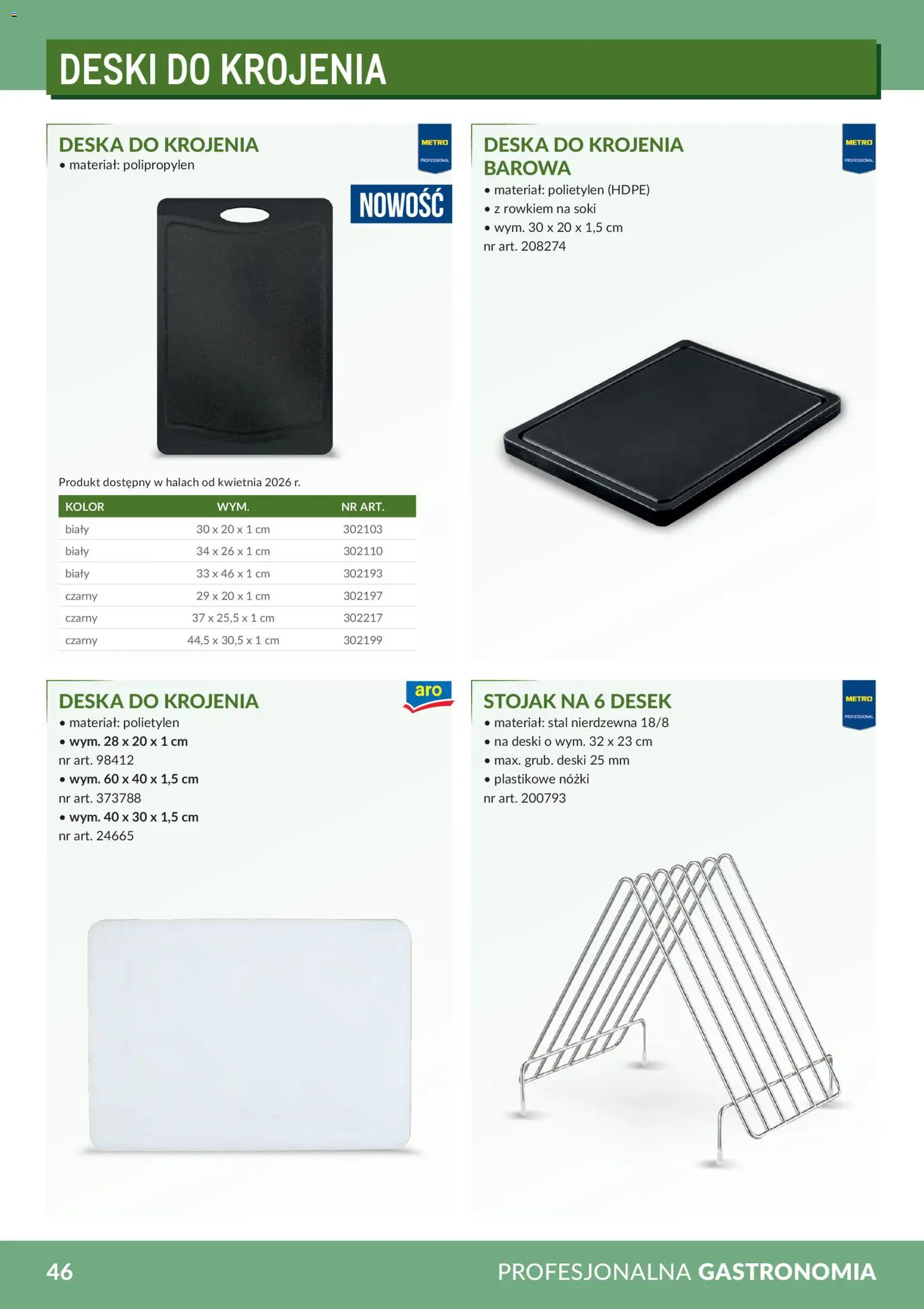 Makro Gazetka - Profesjonalna Gastronomia od 01.02.2026 | Strona: 46 | Produkty: Soki, Deska do krojenia