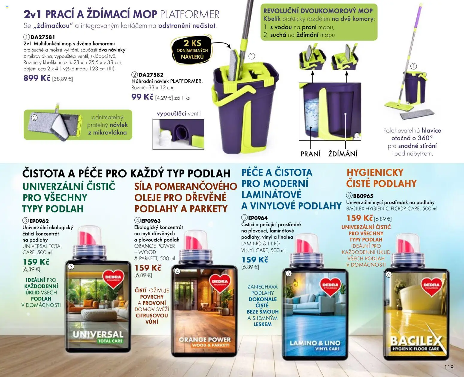 Nové Dedra akcie – leták je platný od 24.04.2026 | Strana: 19 | Produkty: Ventil, Mop
