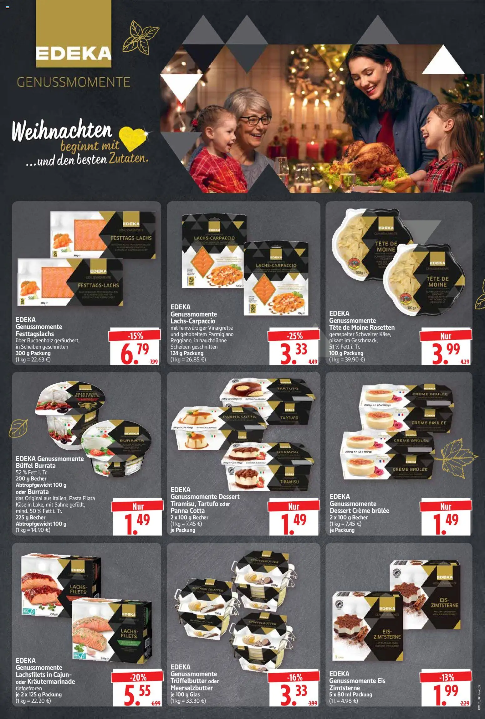 HERKULES Prospekt 	 – gültig ab 15.12.2025 | Seite: 12 | Produkte: Käse, Lachs, Burrata, Pasta