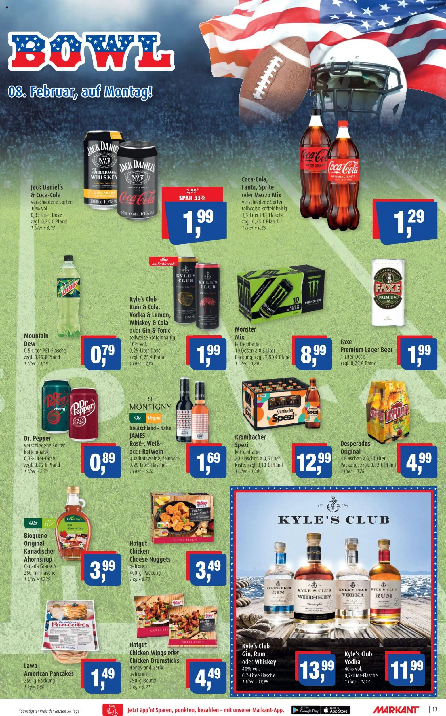 Markant Prospekt 	 – gültig ab 02.02.2026 | Seite: 13 | Produkte: Rotwein, Krombacher, Gin, Whiskey