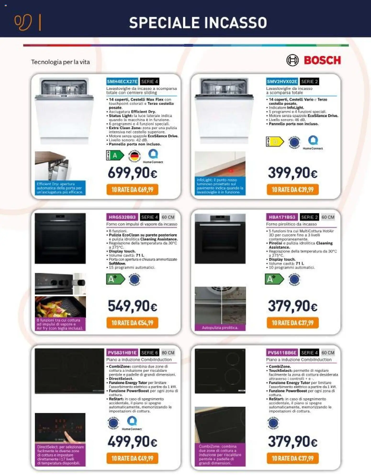 Volantino Unieuro del 27.10.2025 | Pagina: 8 | Prodotti: Teglia, Lavastoviglie da incasso, Lavastoviglie, Forno