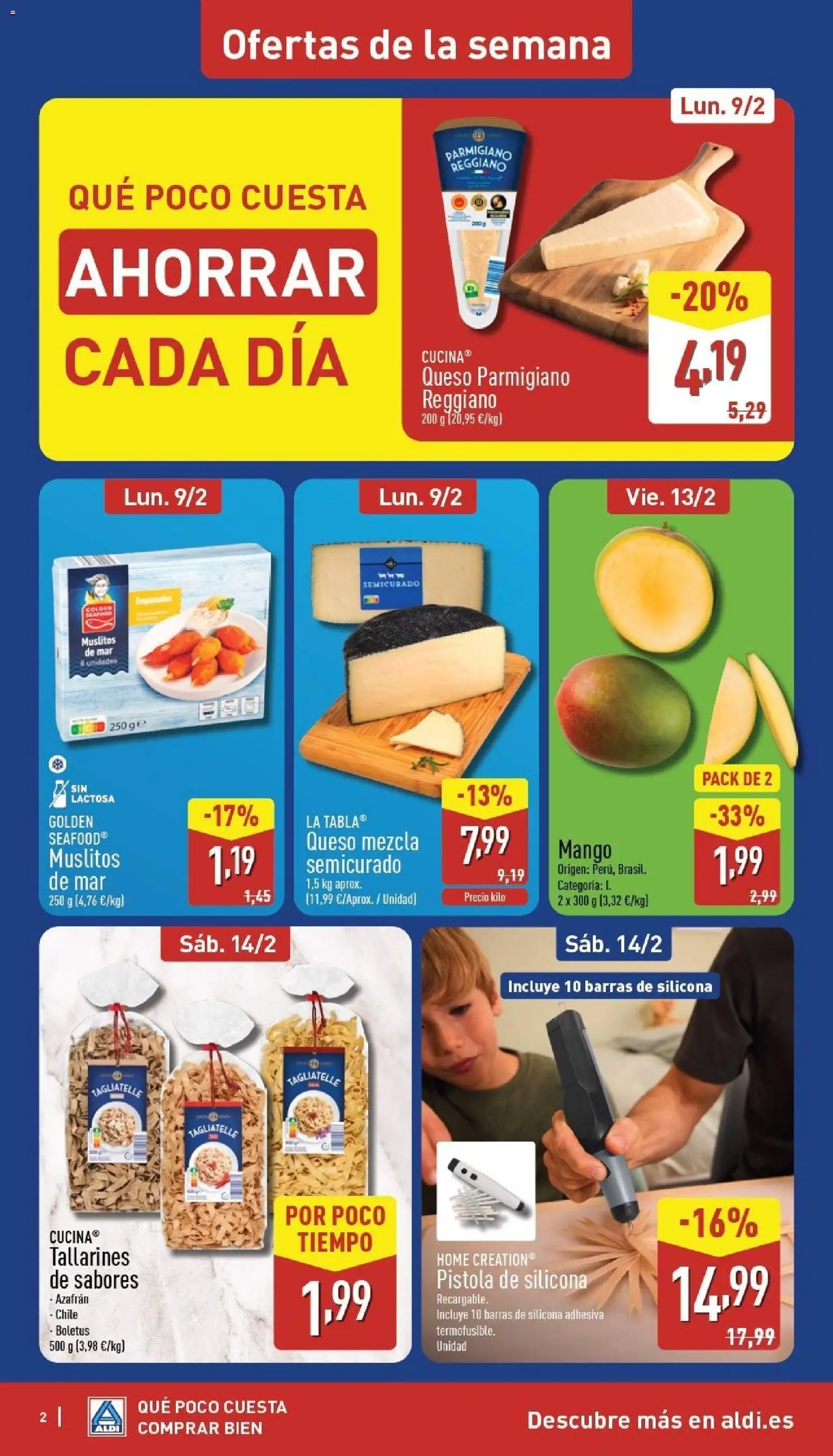 Aldi folleto Península │ válido desde el 09.02.2026 | Página: 2 | Productos: Queso, Ρούτερ