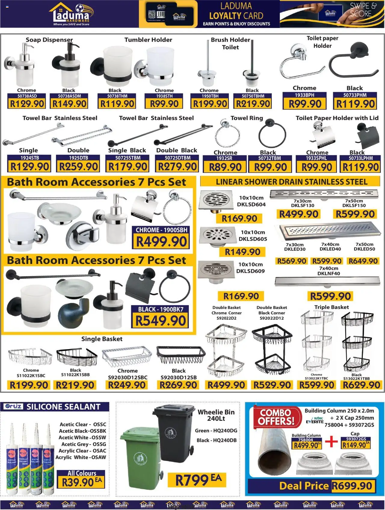 New Laduma Hardware catalogue – valid from 20.10.2025 | Page: 12 | Products: Cap, Toilet, Shower, Brush