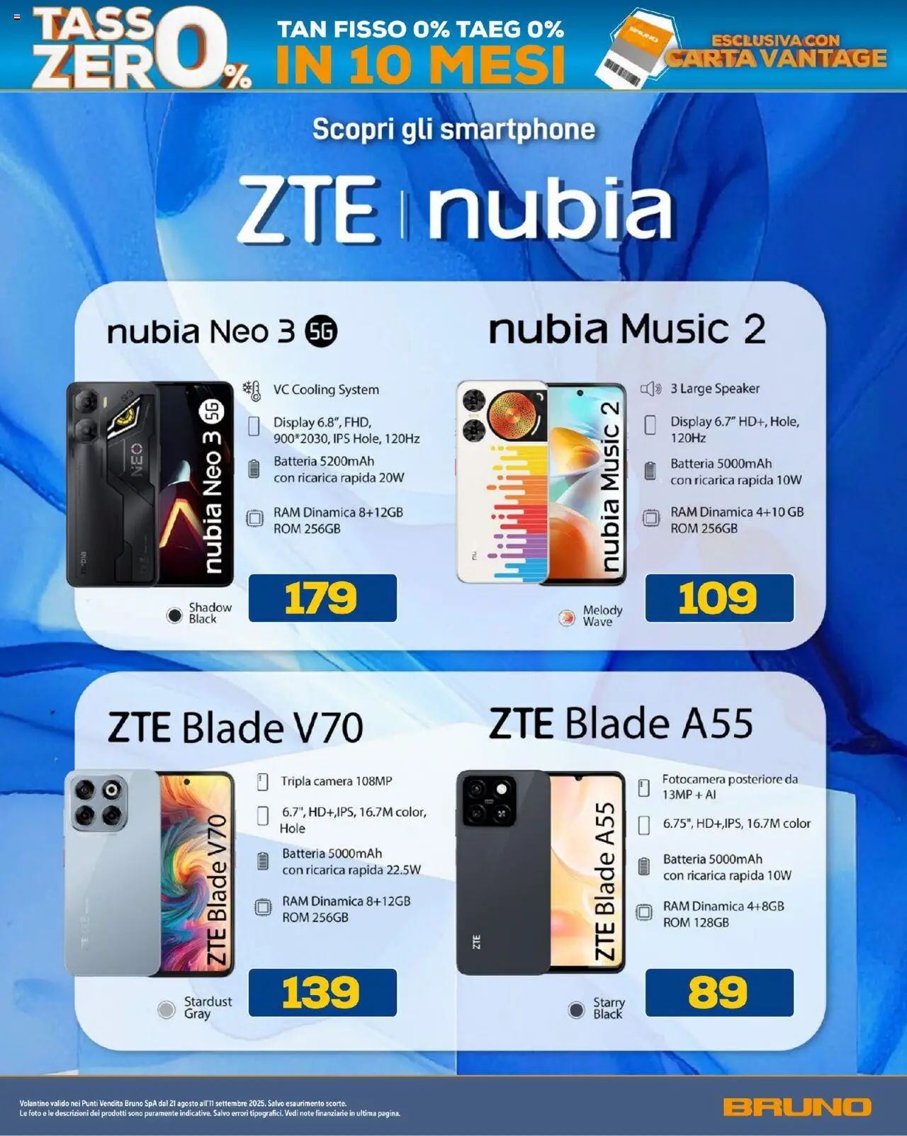 Volantino BRUNO del 21.08.2025 | Pagina: 42 | Prodotti: Smartphone, Fotocamera, Speaker, Batteria