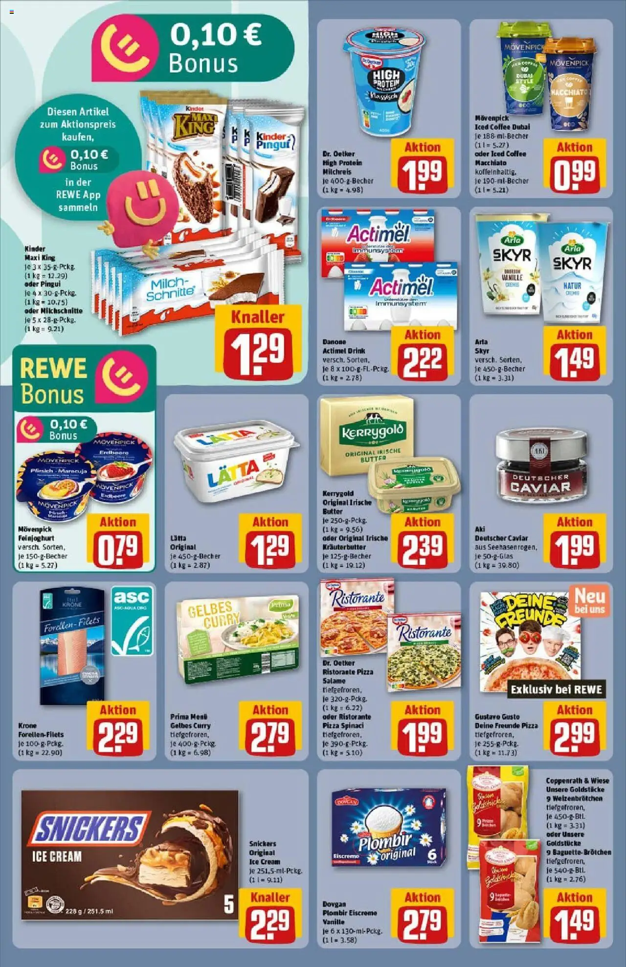 Rewe prospekt Rheinbach	 - gültig ab dem 11.08.2025 | Seite: 14 | Produkte: Butter, Eiscreme, Skyr, Pizza