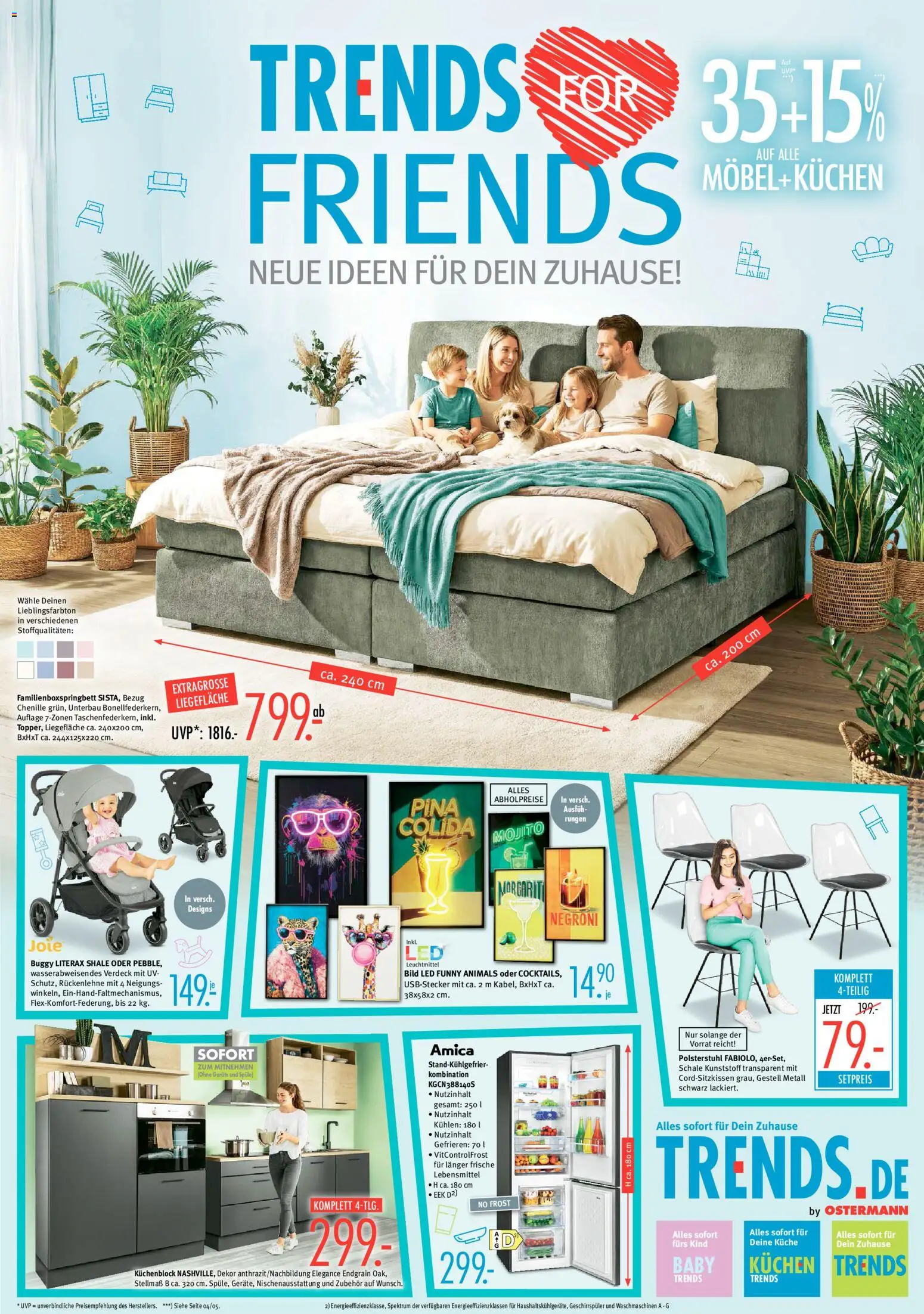 Trends Prospekt 	 – gültig ab 04.04.2026 | Seite: 1 | Produkte: Küchenblock, Küche, Kuchen