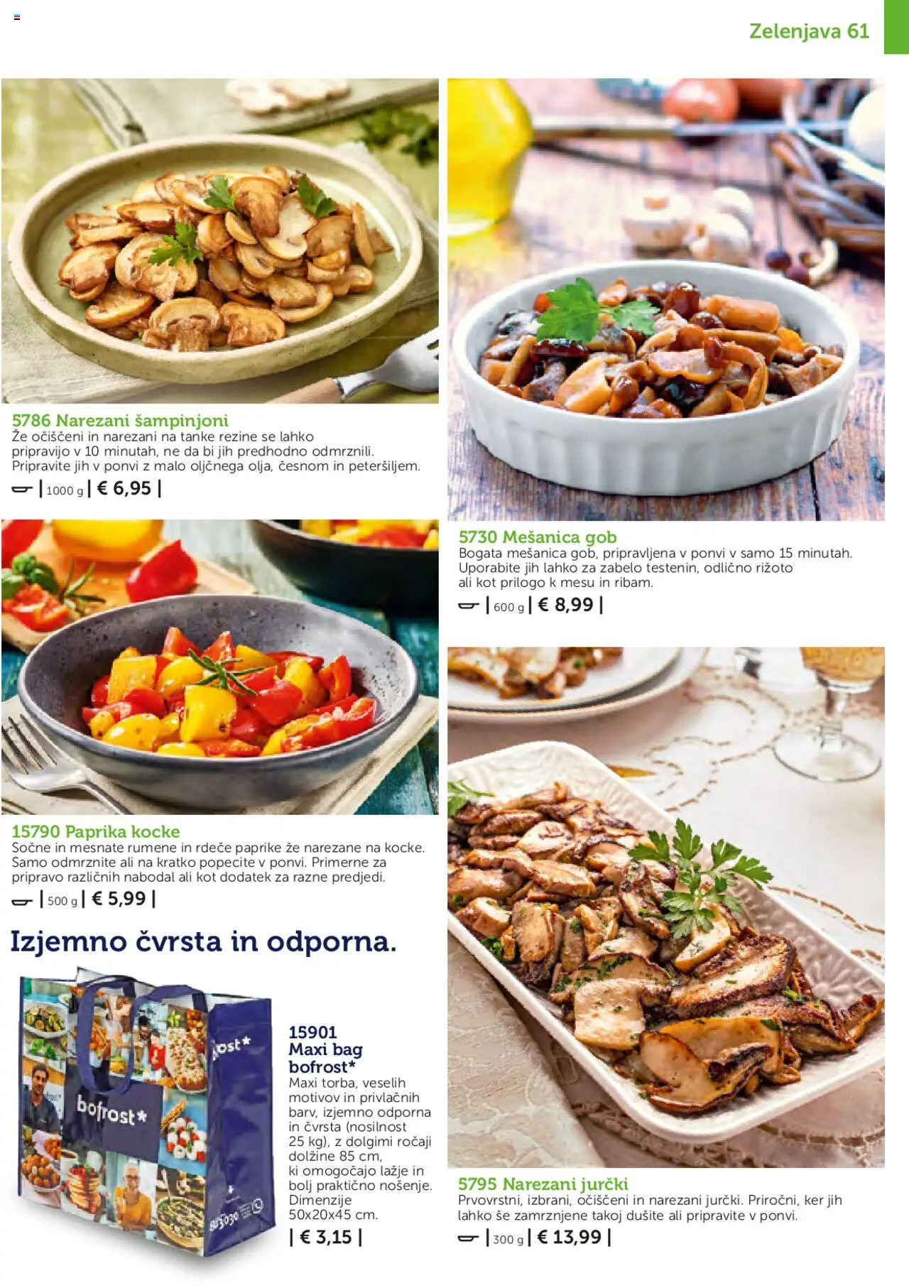 Bofrost katalog │ velja od 01.05.2025 | Stran: 61 | Izdelki: Paprika, Zelenjava