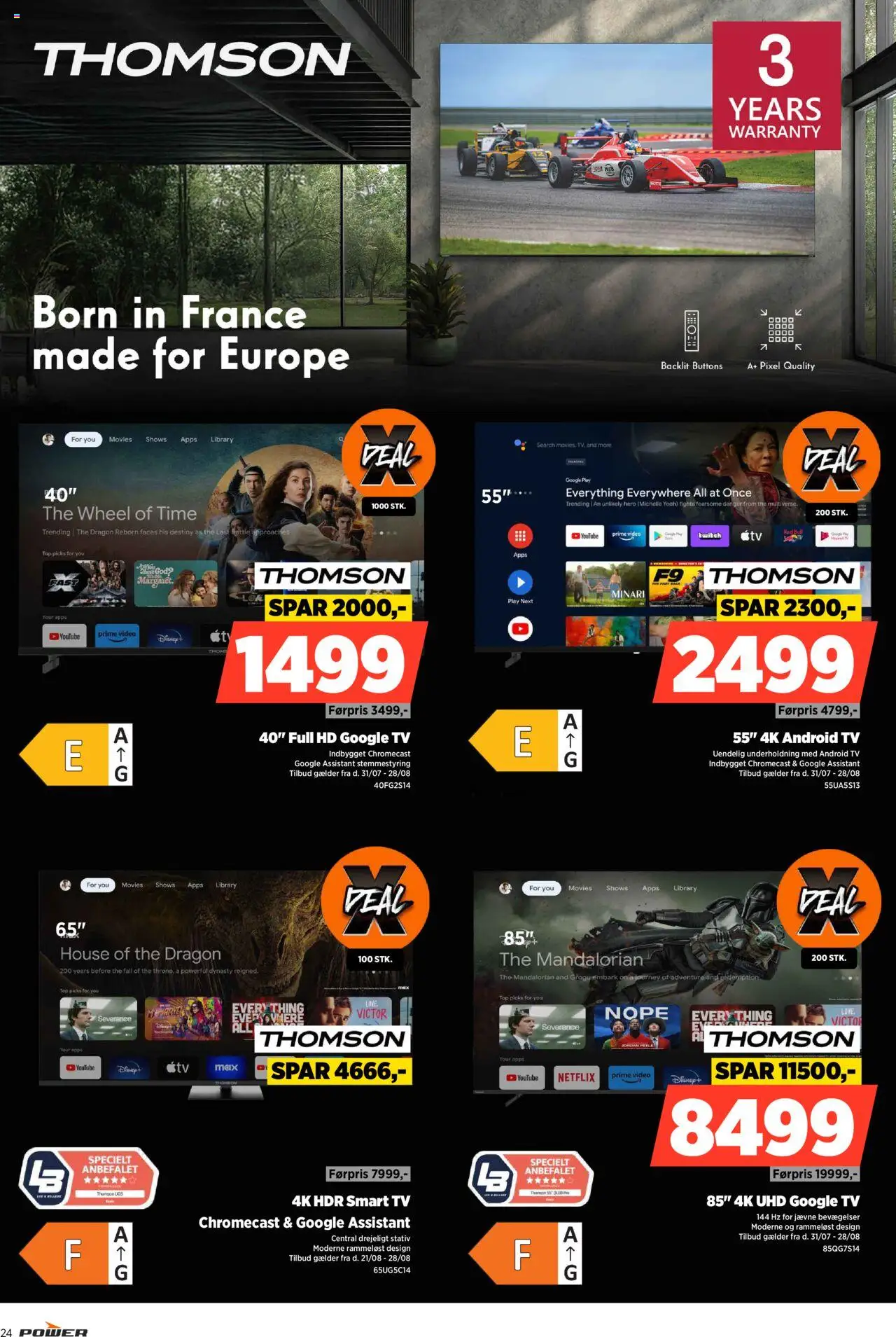 Power Tilbudsavis gyldig fra 22.08.2025 | Side: 24 | Produkter: Smart TV, TV, Video