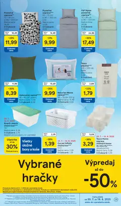 Tesco Hypermarket - leták │ platný od 30.07.2025 | Strana: 29 | Produkty: Organizér, Plachta, Vankúš, Úložné boxy