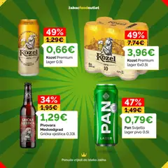 Katalog Žabac - Pregled kataloga iz trgovine Žabac, vrijedi od 02.03.2026 | Stranica: 22 | Proizvodi: Kozel, Pivo, Pan