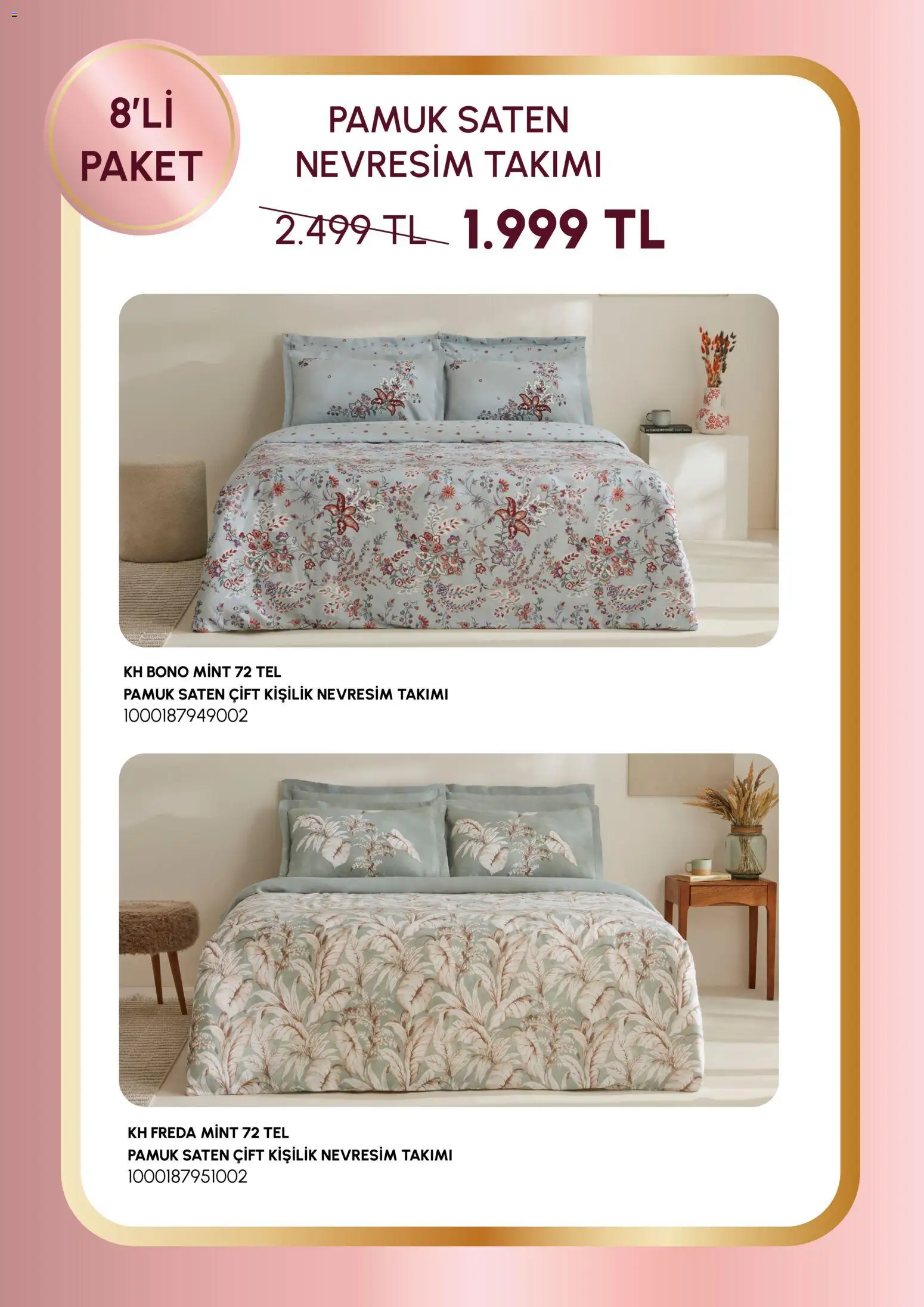 Karaca Home - Anneler Günü - 07.04.2026 tarihinden itibaren geçerlidir | Sayfa: 6 | Ürünler: Nevresim