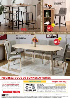 Maxi Bazar - Prévisualisation de Maxi Bazar - Catalogue Meublez-vous de bonnes affaires valide à partir de 05.01.2026 | Page: 11 | Produits: Poids, Table extensible, Tabouret de bar, Table