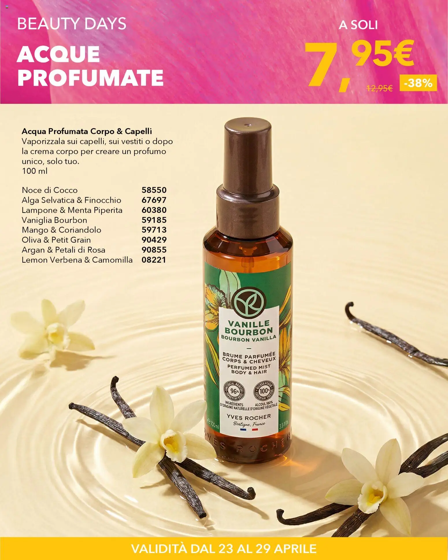 Volantino Yves Rocher del 23.04.2026 | Pagina: 19 | Prodotti: Crema, Acqua, Mango, Menta