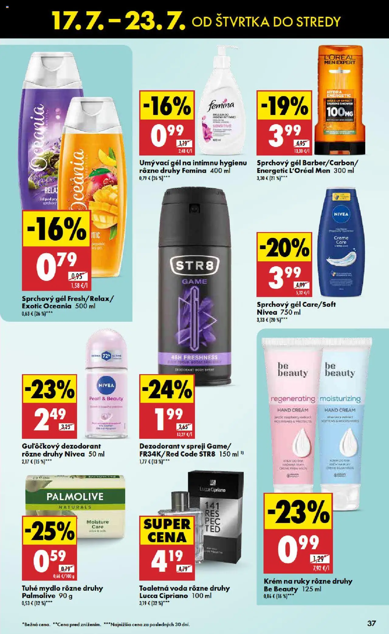 Biedronka leták │ platný od 17.07.2025 | Strana: 37 | Produkty: Nivea, Mydlo, Dezodorant, Voda