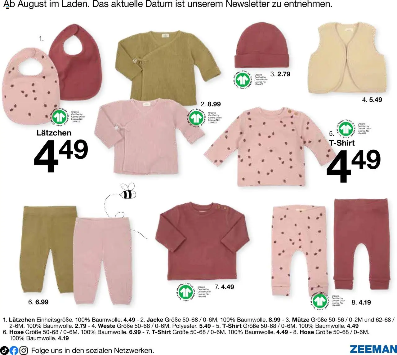 Zeeman Babyprospekt – gültig ab 18.07.2025 | Seite: 7 | Produkte: Weste, Jacke, Hose