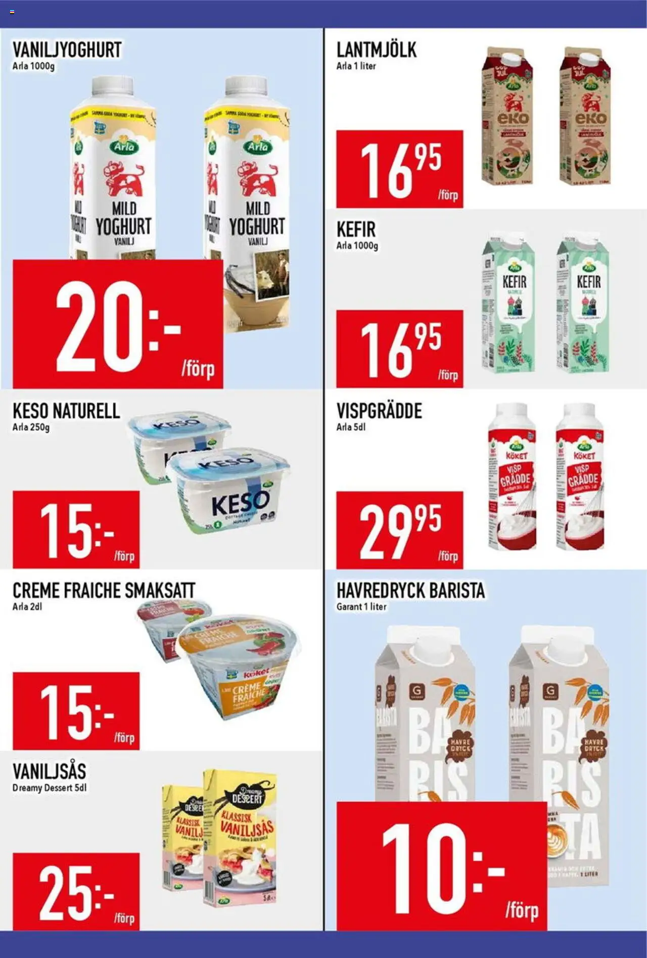 Matdax reklamblad aktuell från 25.08.2025 | Sida: 10 | Produkter: Yoghurt, Keso, Grädde, Vispgrädde