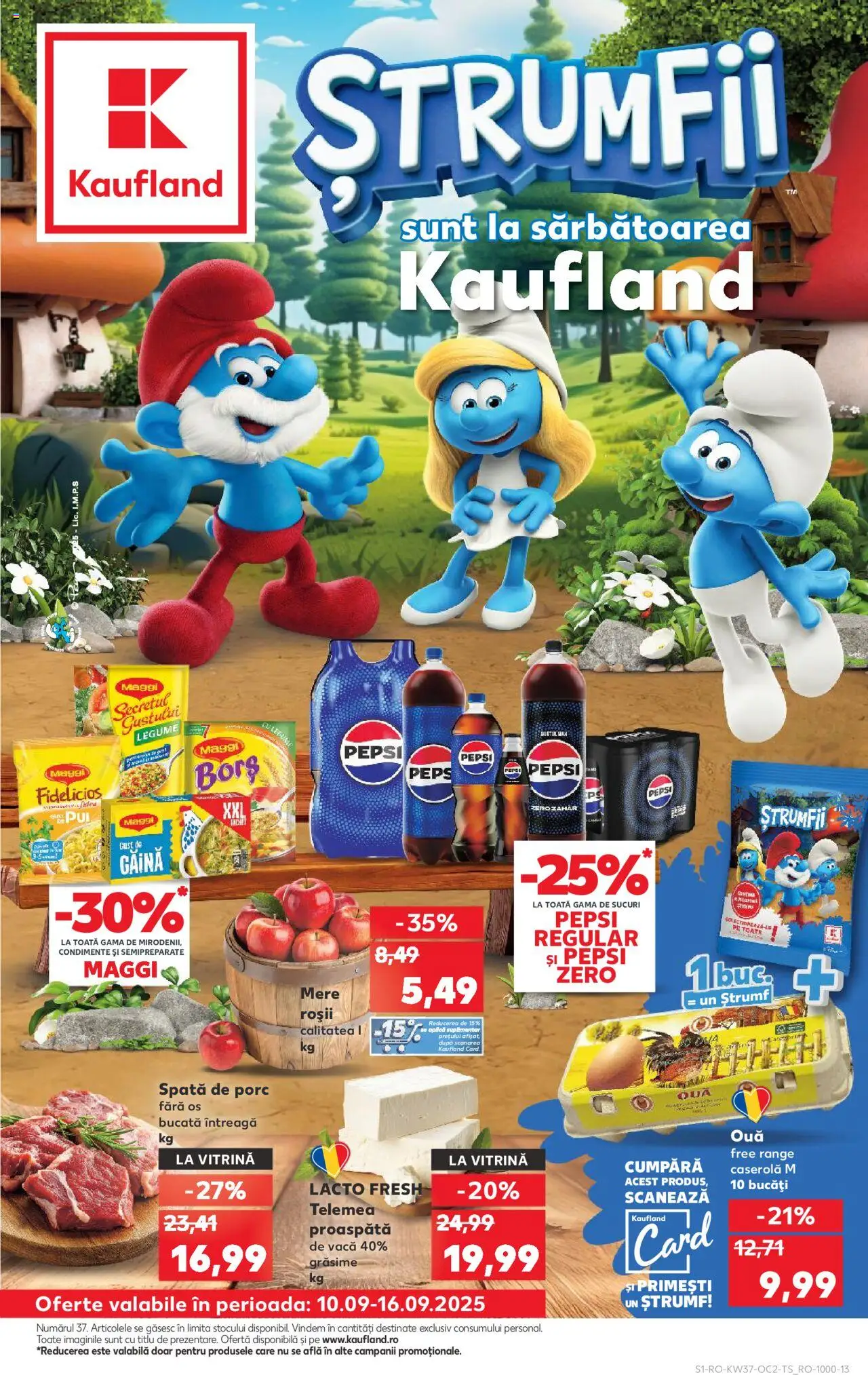 Kaufland RO akciós ujság - amely érvényes a következő dátumtól: 10.09.2025 | Oldal: 1 | Termékek: Pepsi, Maggi