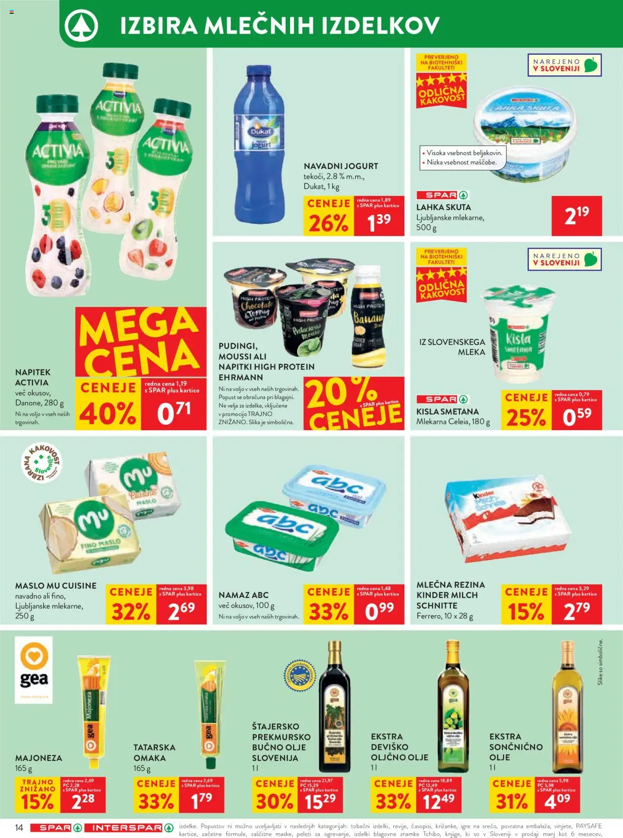 Spar katalog 26/25 │ velja od 26.06.2025 | Stran: 15 | Izdelki: Napitki, Maslo, Skuta, Majoneza