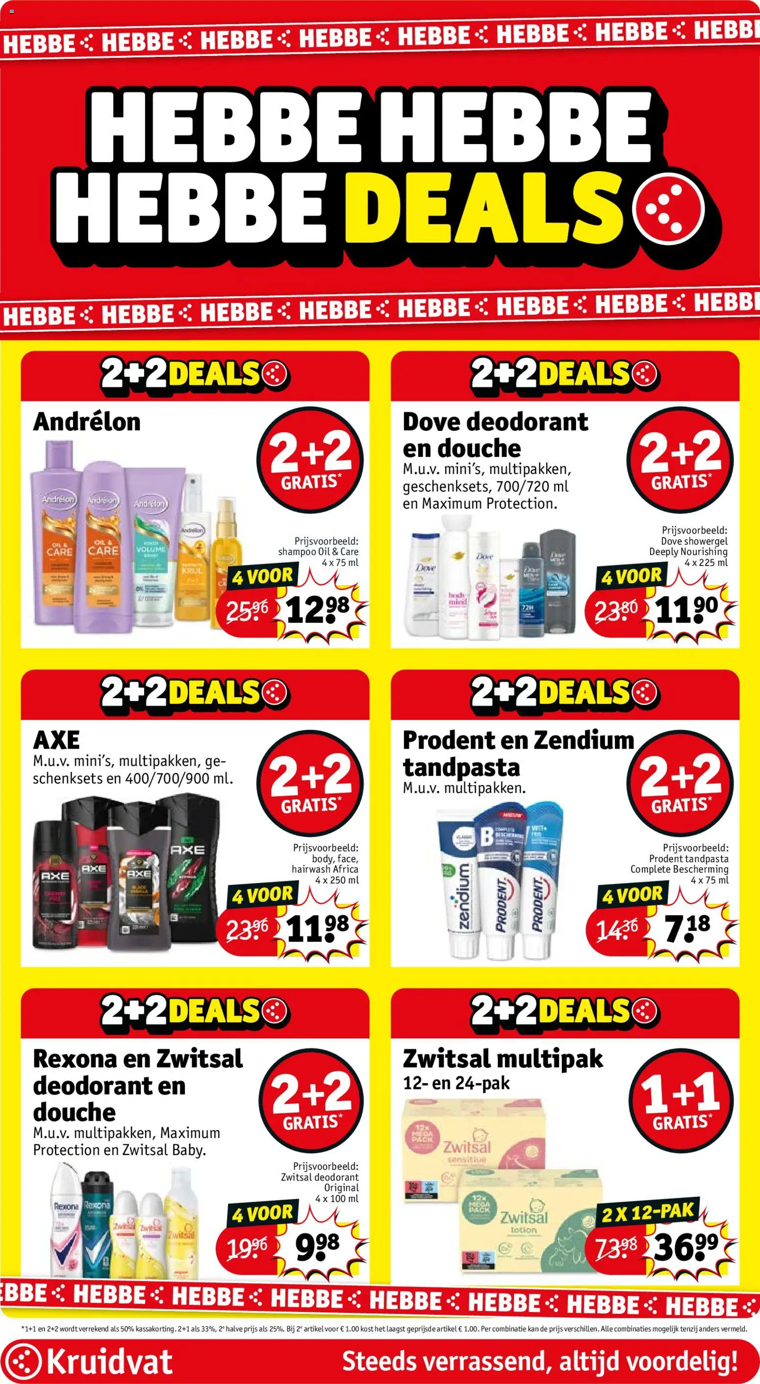 {H1} | Pagina: 4 | Producten: Deodorant, Tandpasta, Douche, Shampoo