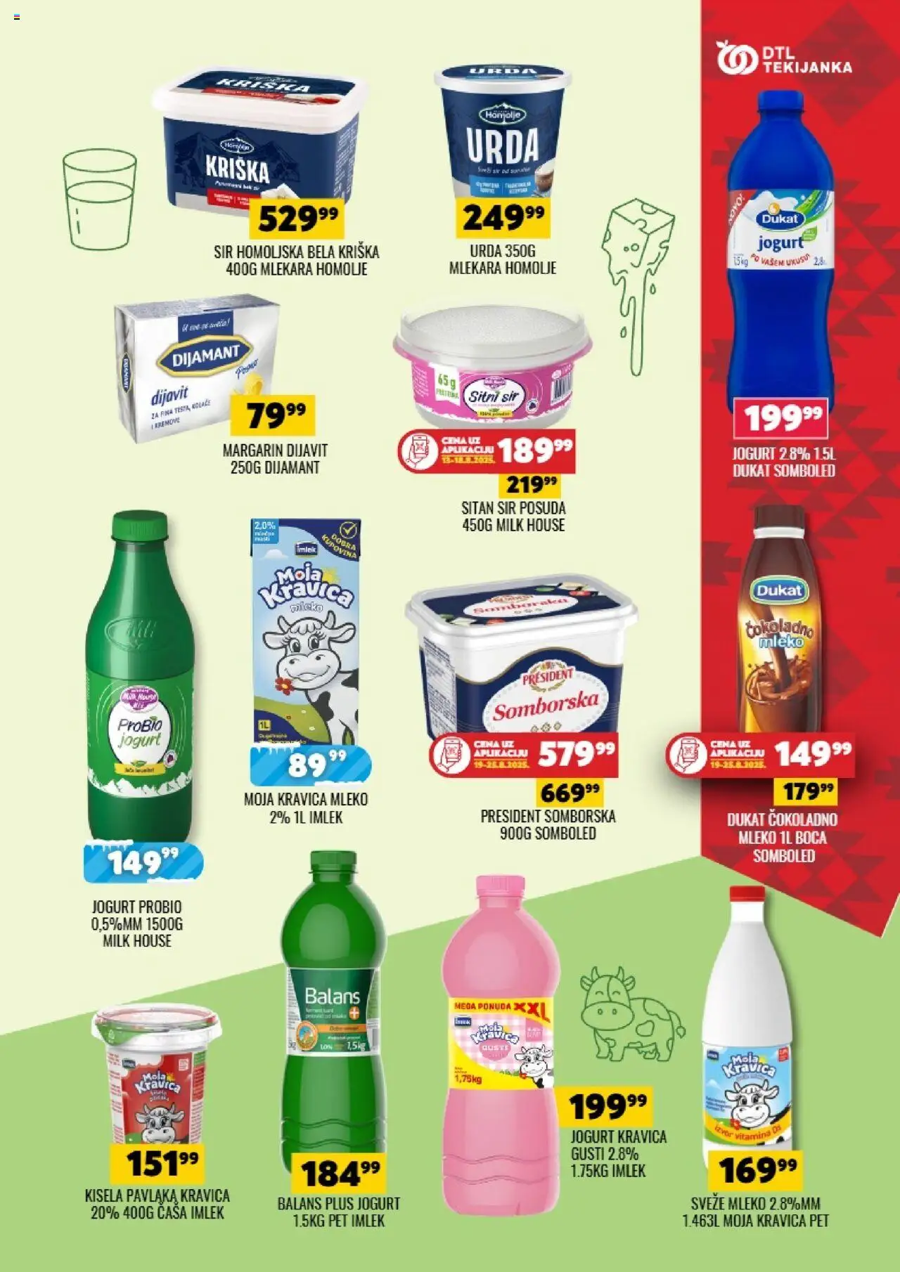 Tekijanka katalog - važi od 13.08.2025 | Strana: 5 | Proizvode: Kisela pavlaka, Sveže mleko, Margarin, Pavlaka