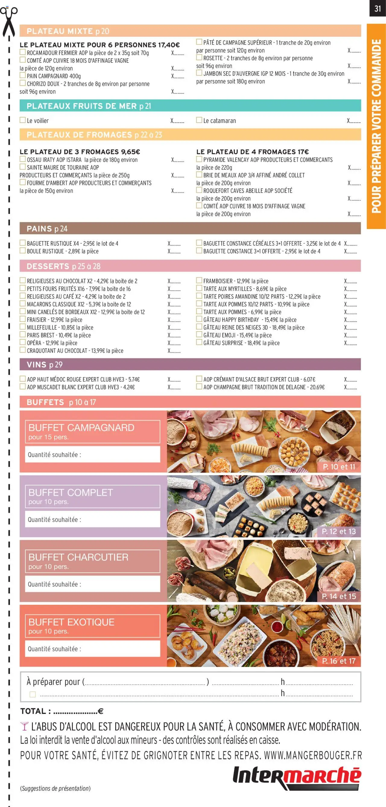 {H1} | Page: 31 | Produits: Fruits de mer, Gâteau Reine des Neiges, Macarons, Pain