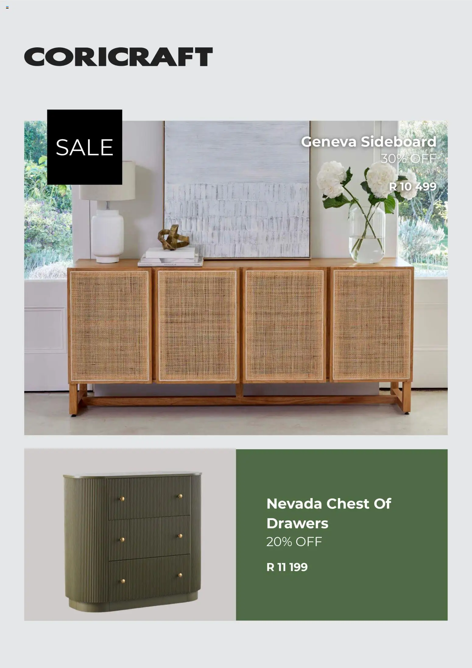New Coricraft catalogue – valid from 03.12.2025 | Page: 4 | Products: Chest of drawers, Sideboard